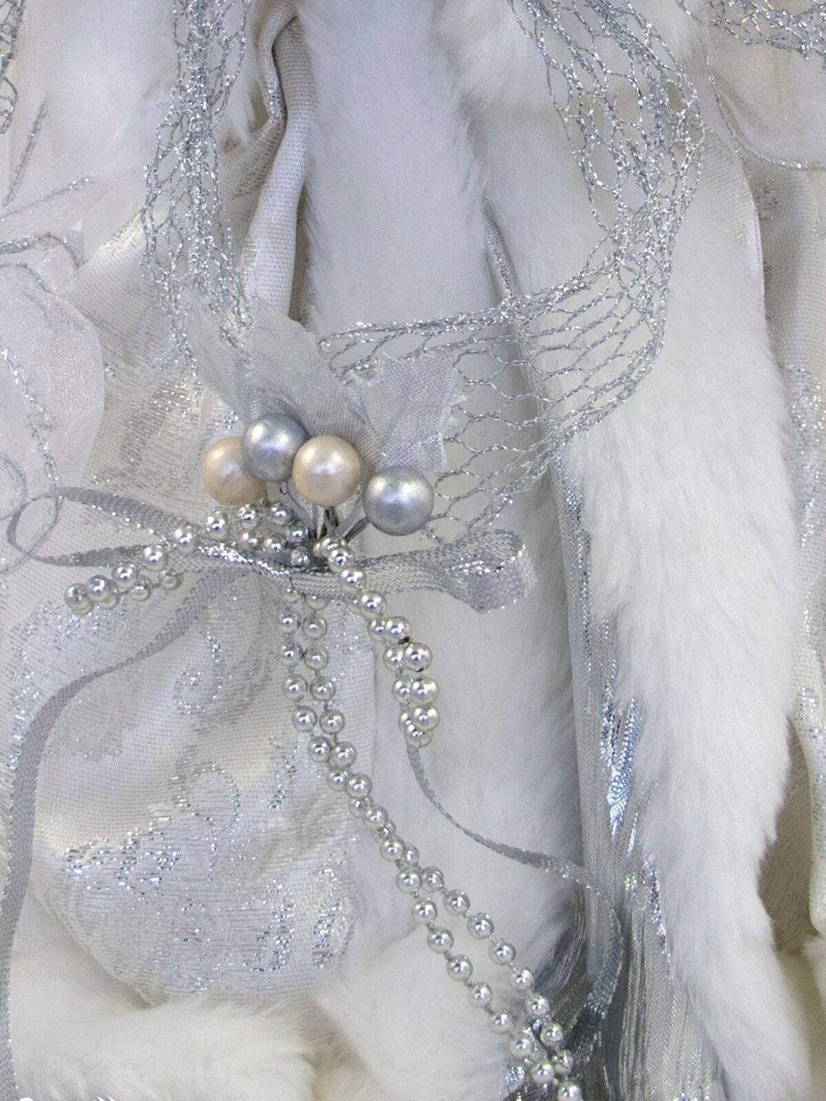 Angel With White Dress & Ceramic Face Tree Top Decoration - 30cm — image 9
