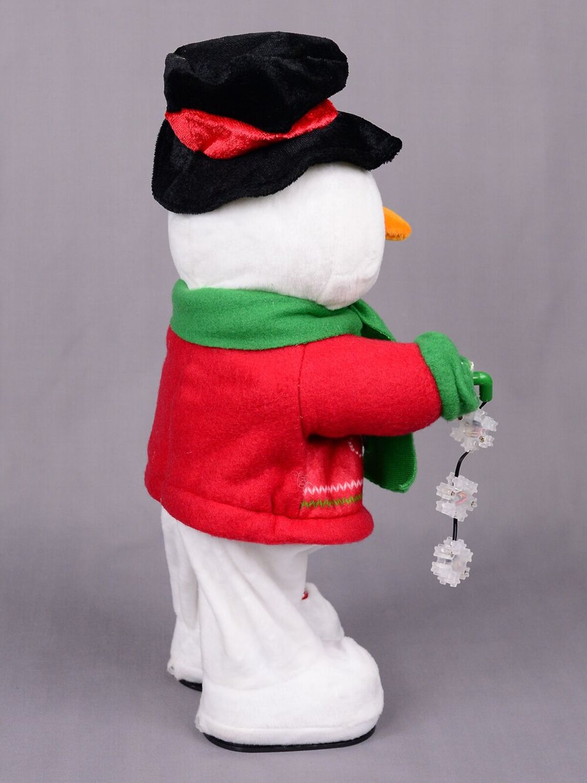 Animated Hip Swinging & Snowflake Spinning Snowman - 40cm