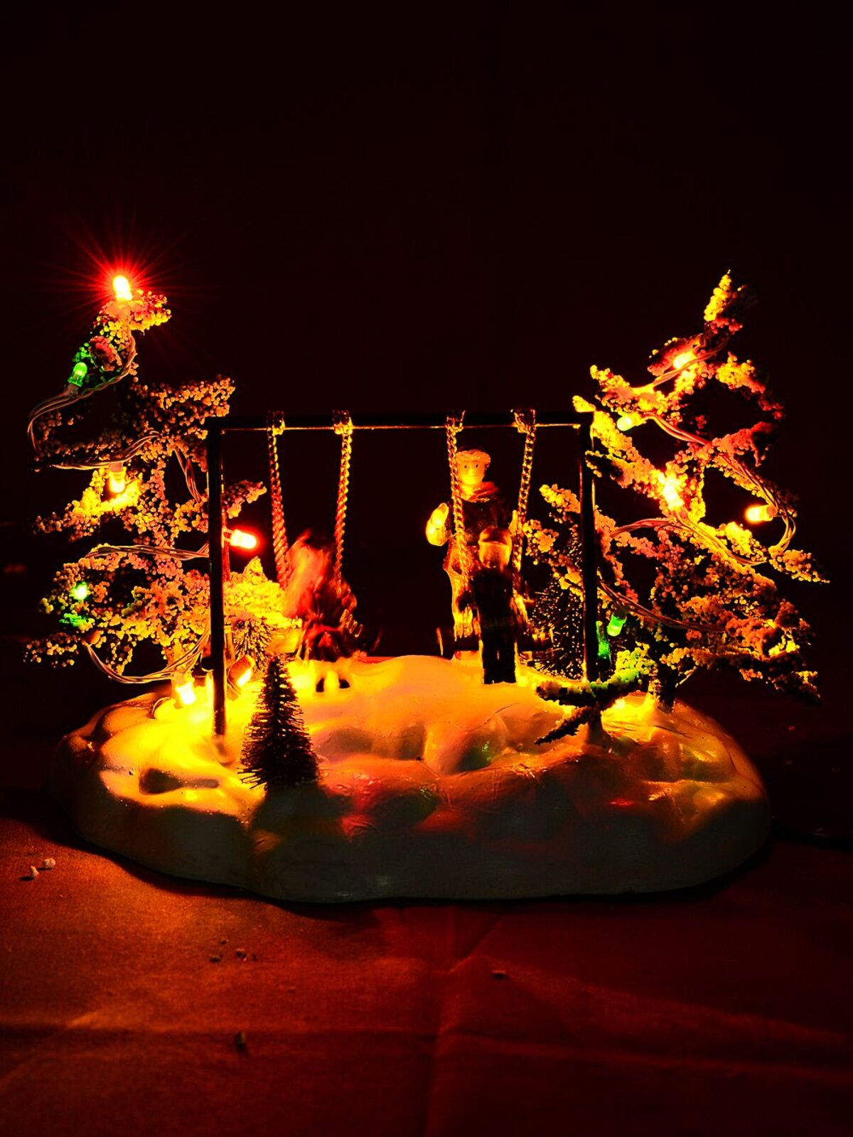 Animated Kids On Playground Swing With Multi Colour LED Lights | 14cm — image 5