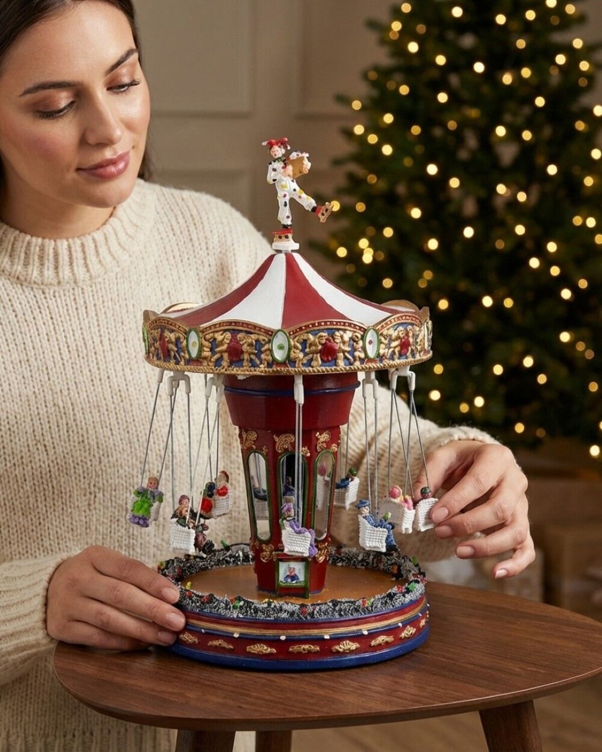 Animated Musical Christmas Chair O Planes With Multi Colour LED Lights | 34cm — image 3