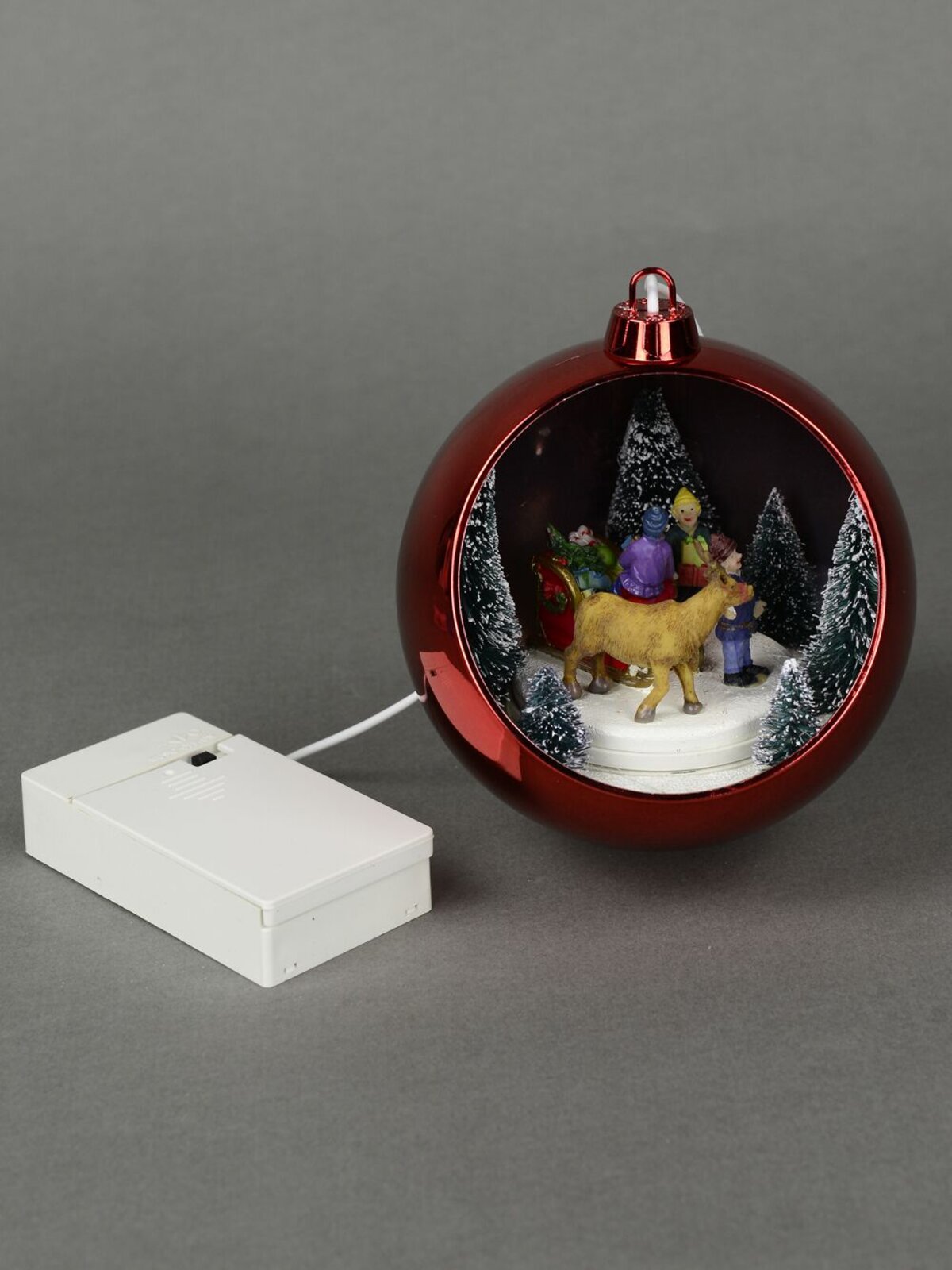 Animated & Musical Silver Rotating Ball - 13cm