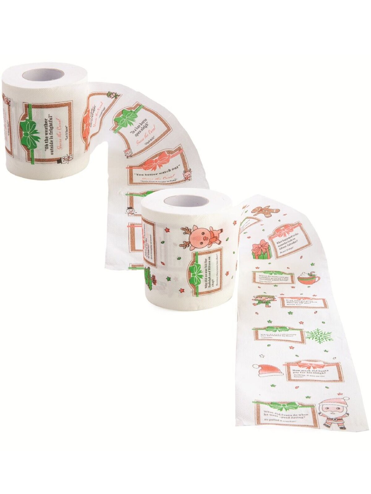 Assorted Novelty Christmas Toilet Paper | Fun Jokes Or Guess The Carol — image 3