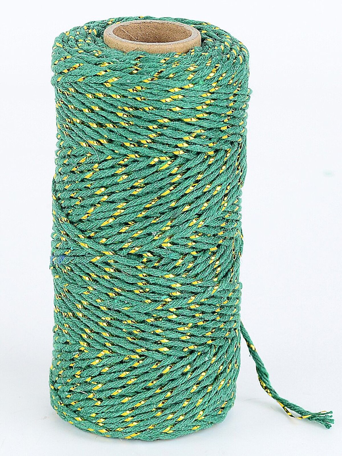 Assorted Red Green Or White Christmas Twine With Gold Tinsel Flecks | 70m — image 3