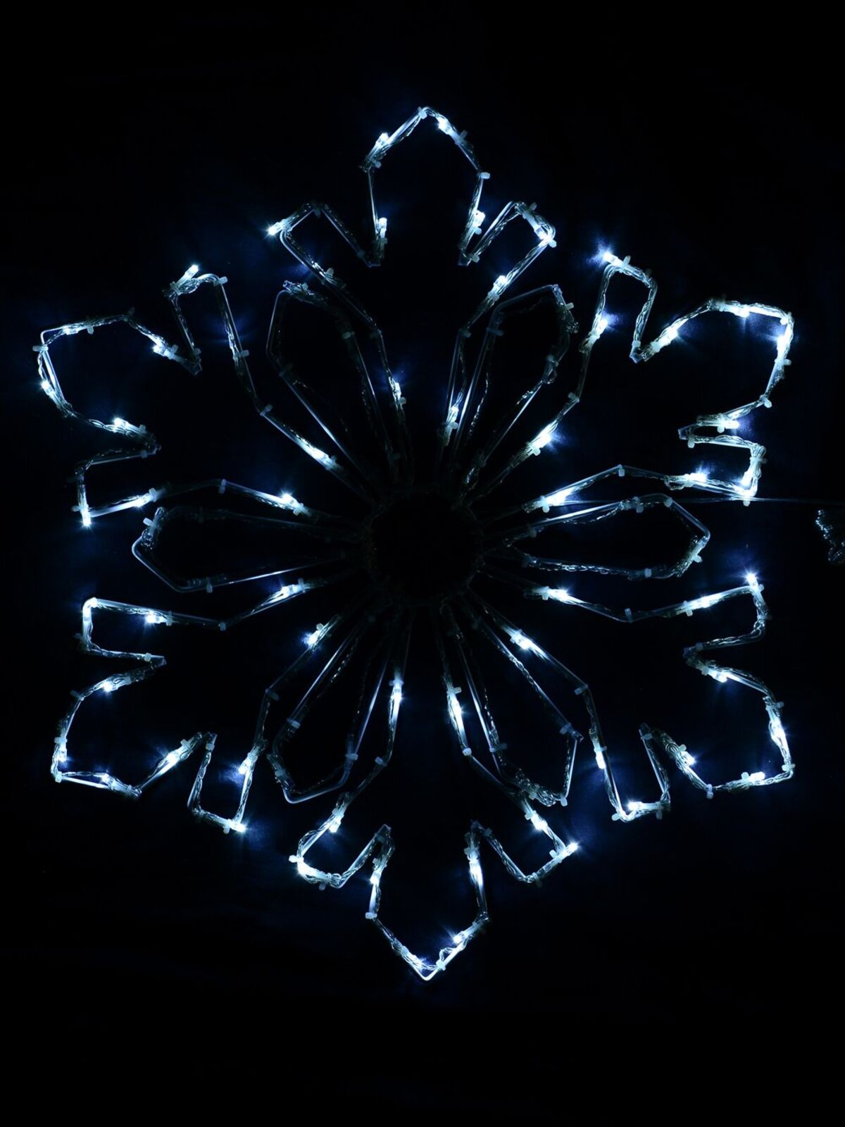 Blue & Cool White LED Snowflake String Light Silhouette - 58cm — image 2