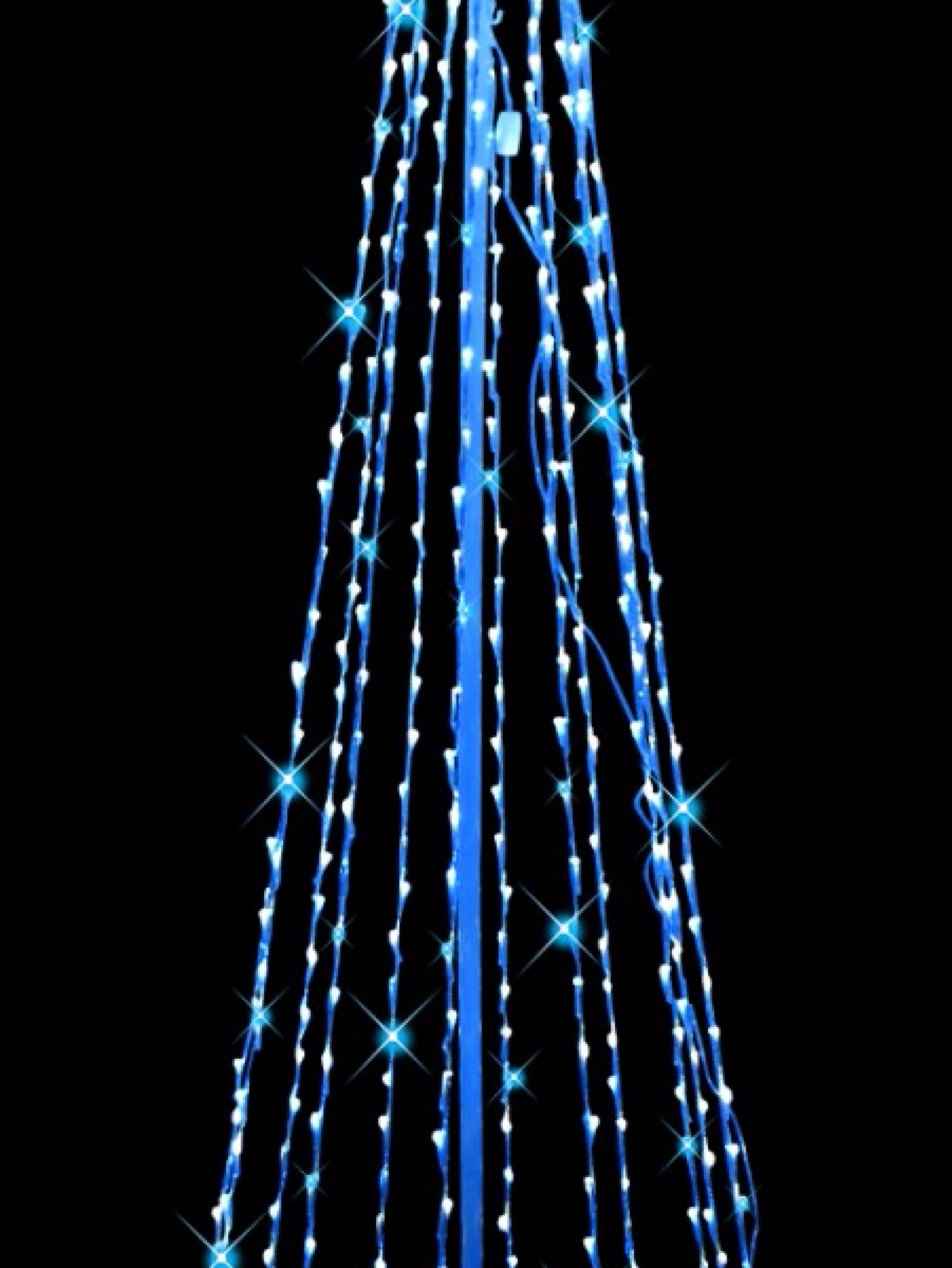 Blue & Cool White Snowing LED Outdoor Christmas Tree - 2m — image 4