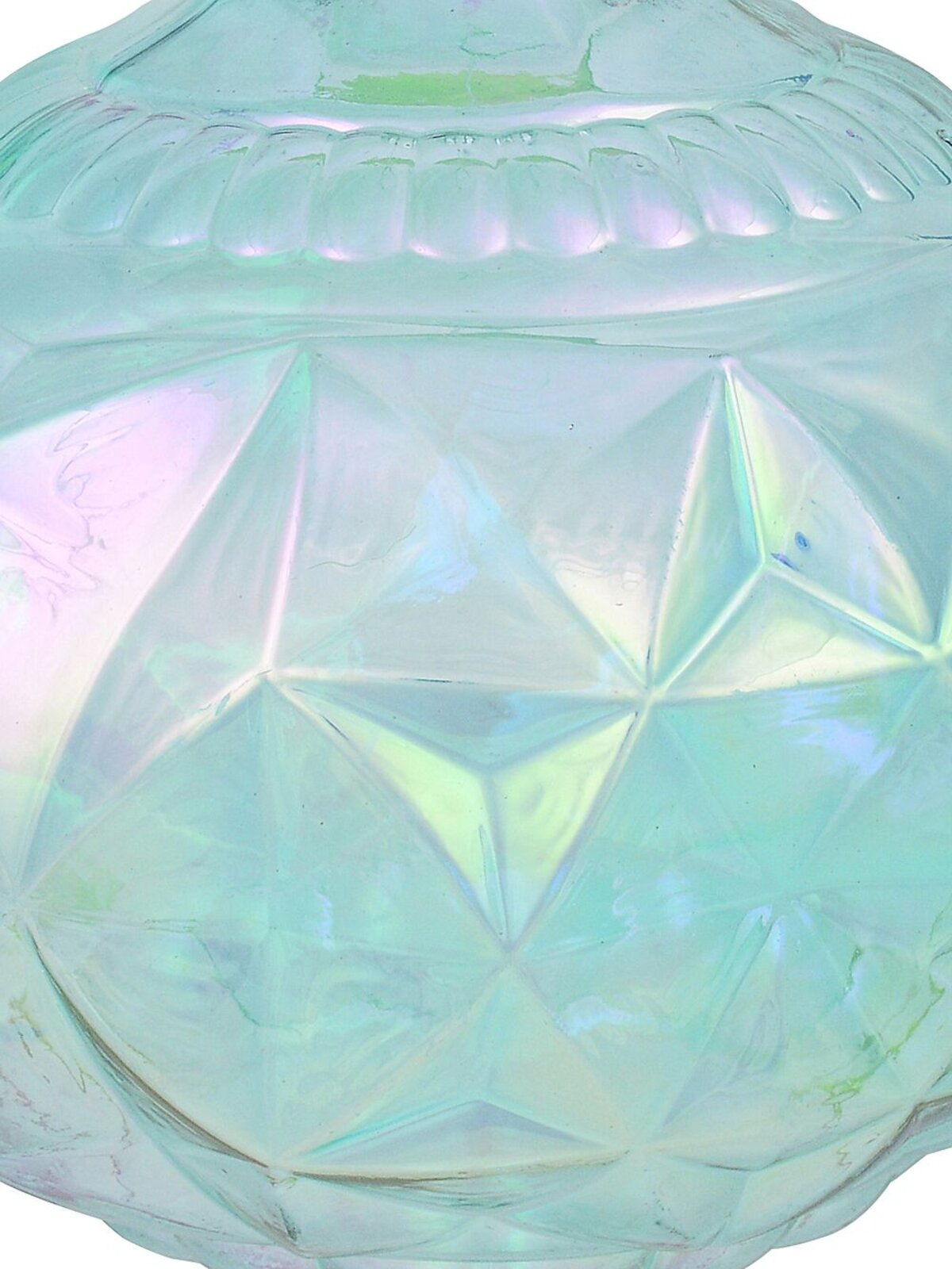 Blue Iridescent Geometric Onion Bauble Large Display Ornament | 20cm — image 3