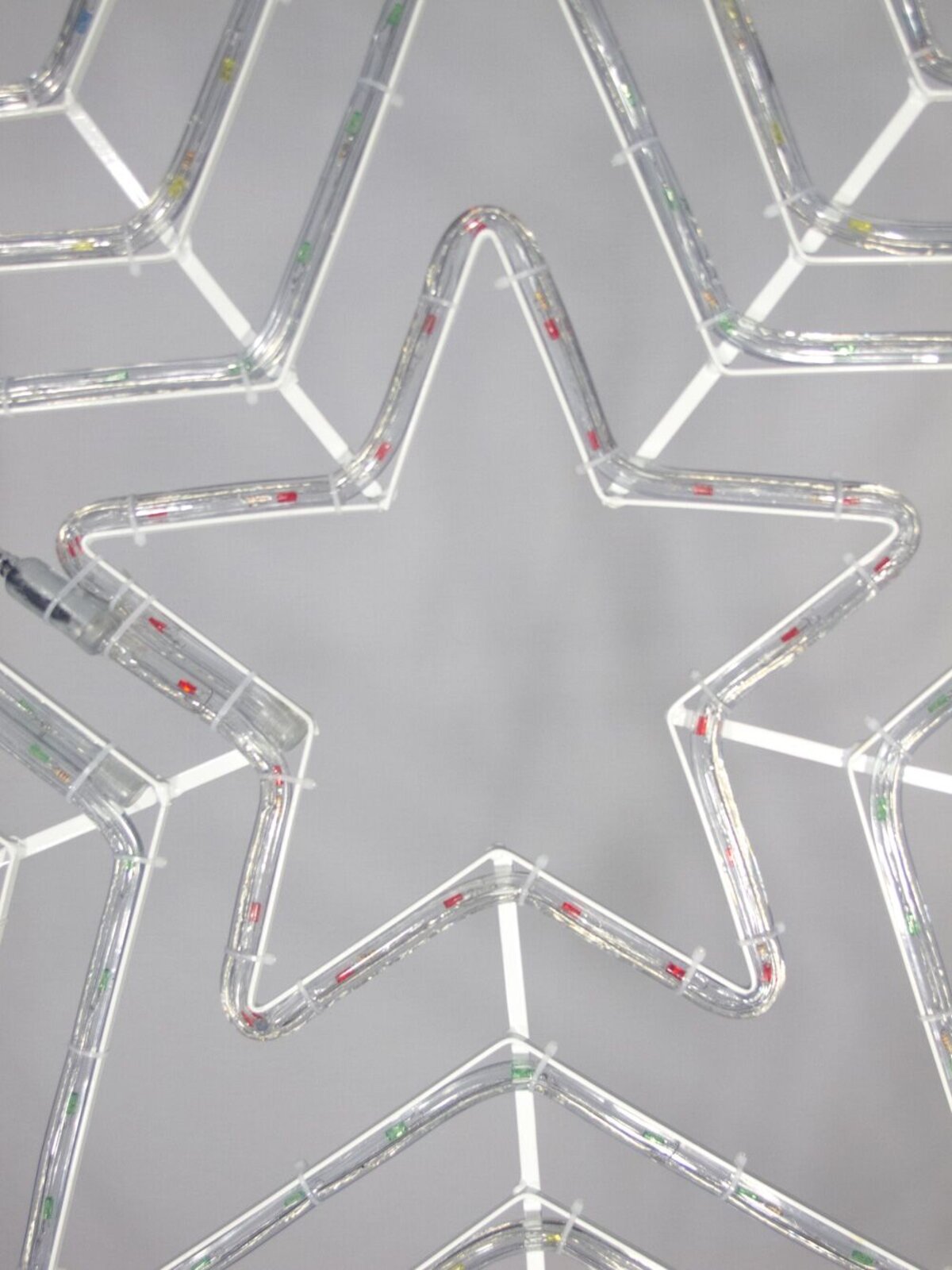 Blue, Orange, Green & Red Quadruple Star Rope LED Light Silhouette - 1.1m — image 9