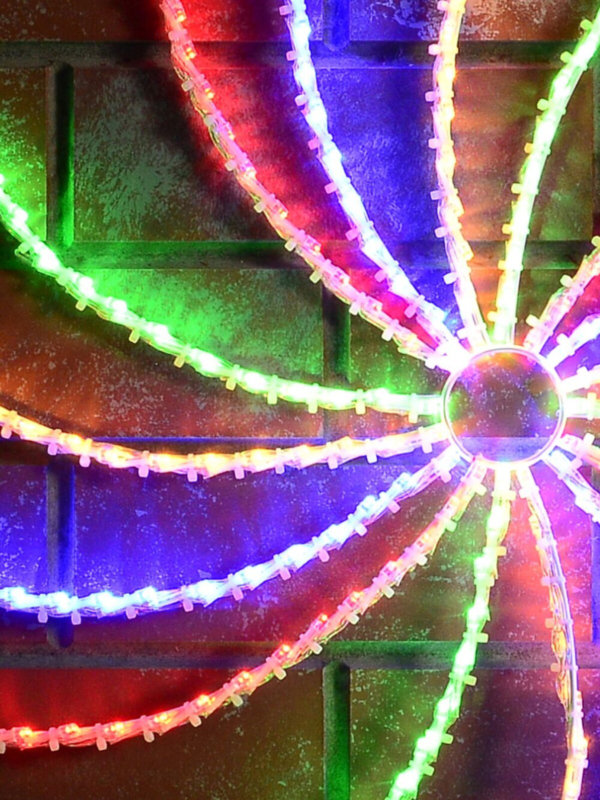 Blue, Red, Green & Yellow LED Spiral Wheel Silhouette - 60cm — image 3