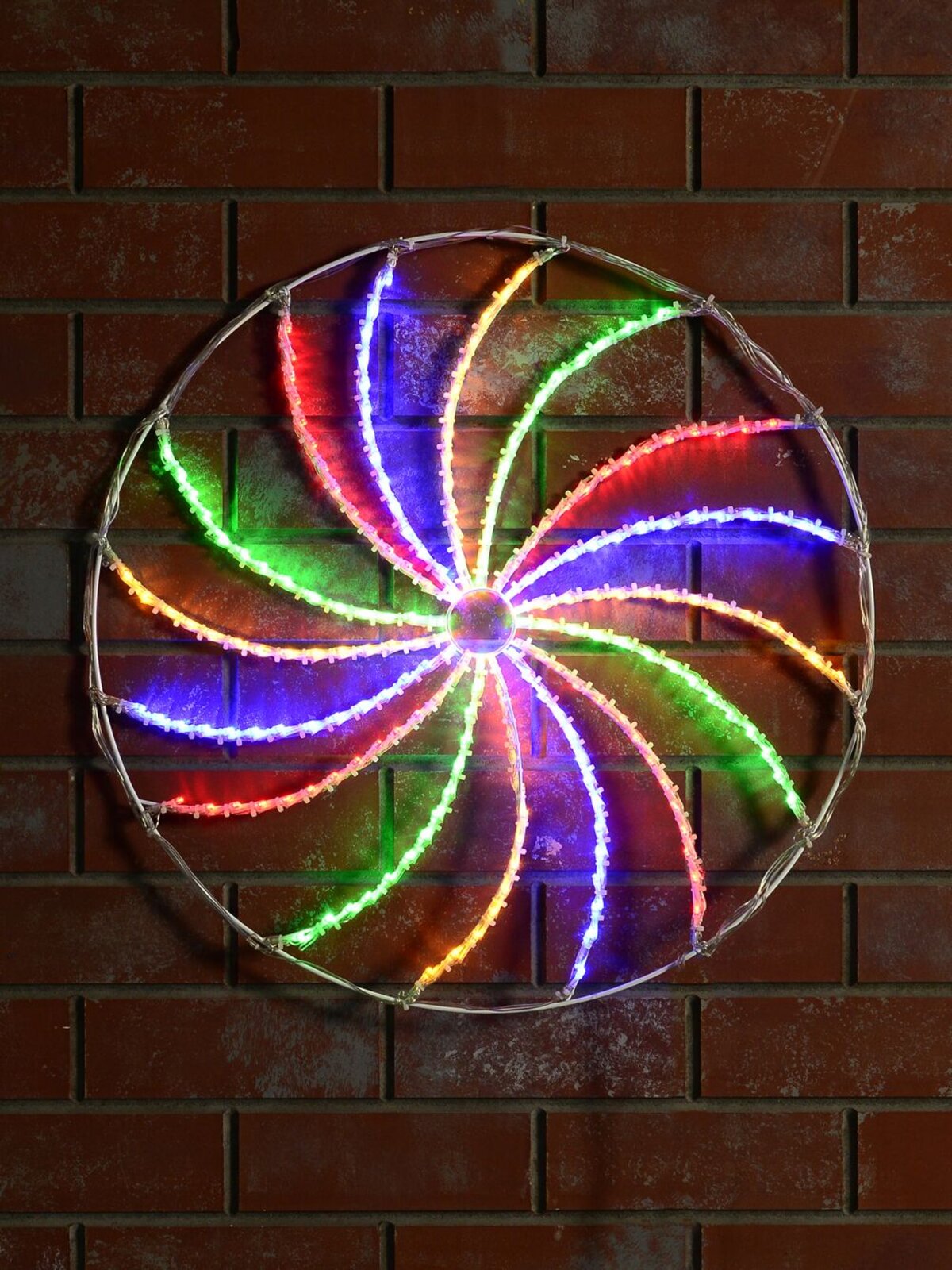 Blue, Red, Green & Yellow LED Spiral Wheel Silhouette - 60cm — image 4