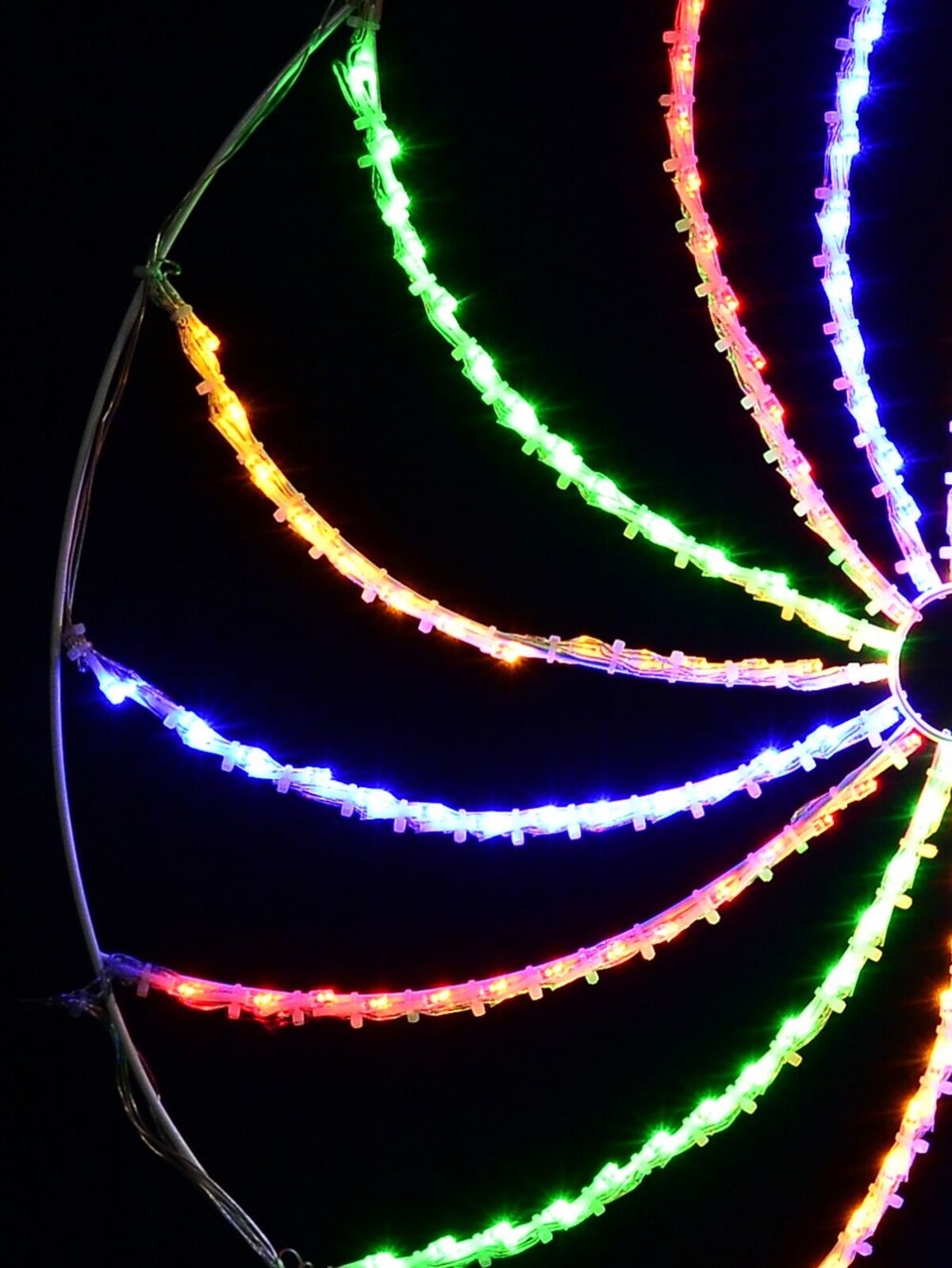 Blue, Red, Green & Yellow LED Spiral Wheel Silhouette - 60cm — image 2