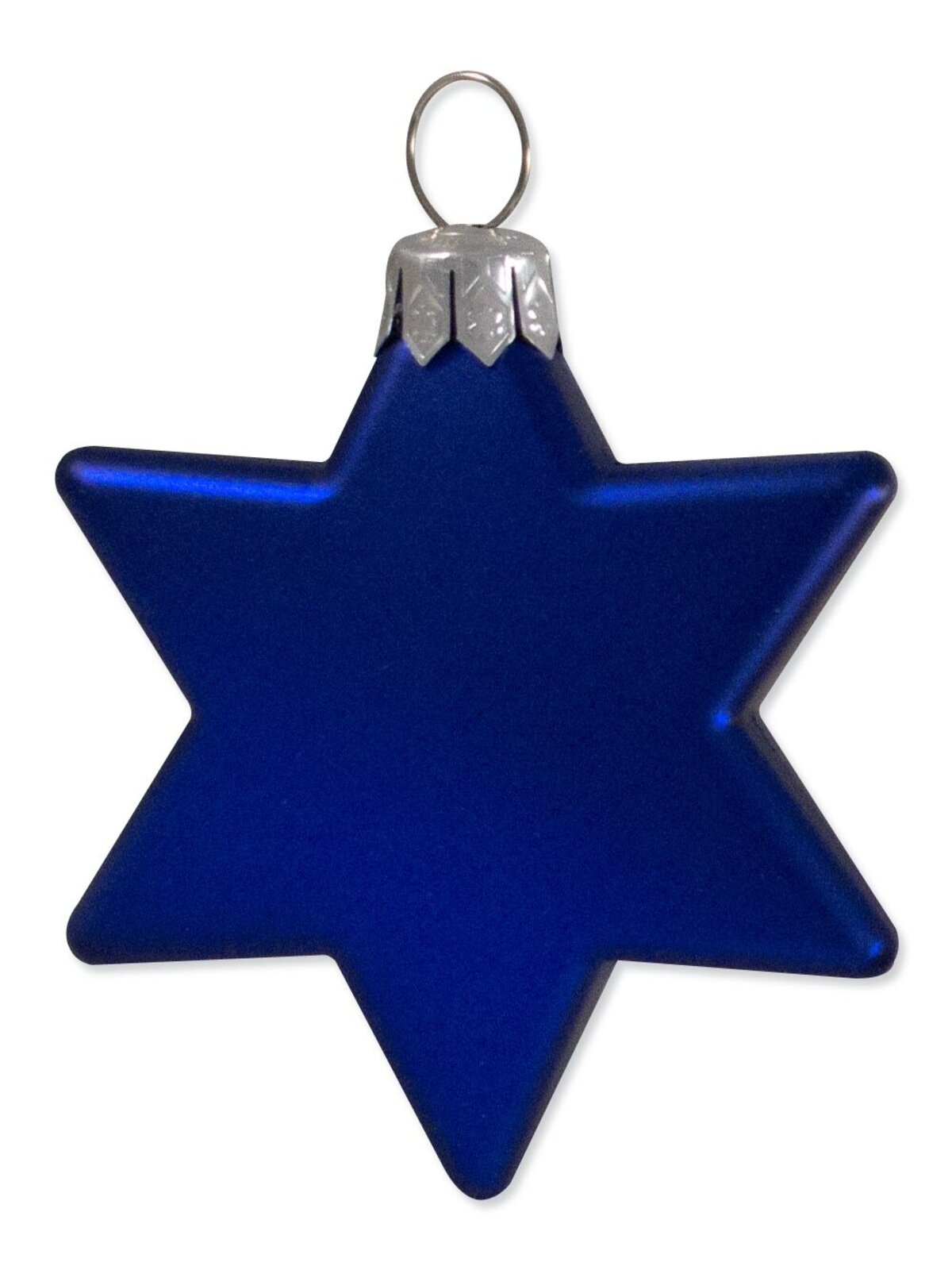 Blue & Silver Metallic & Matte Star Decorations - 20 x 65mm