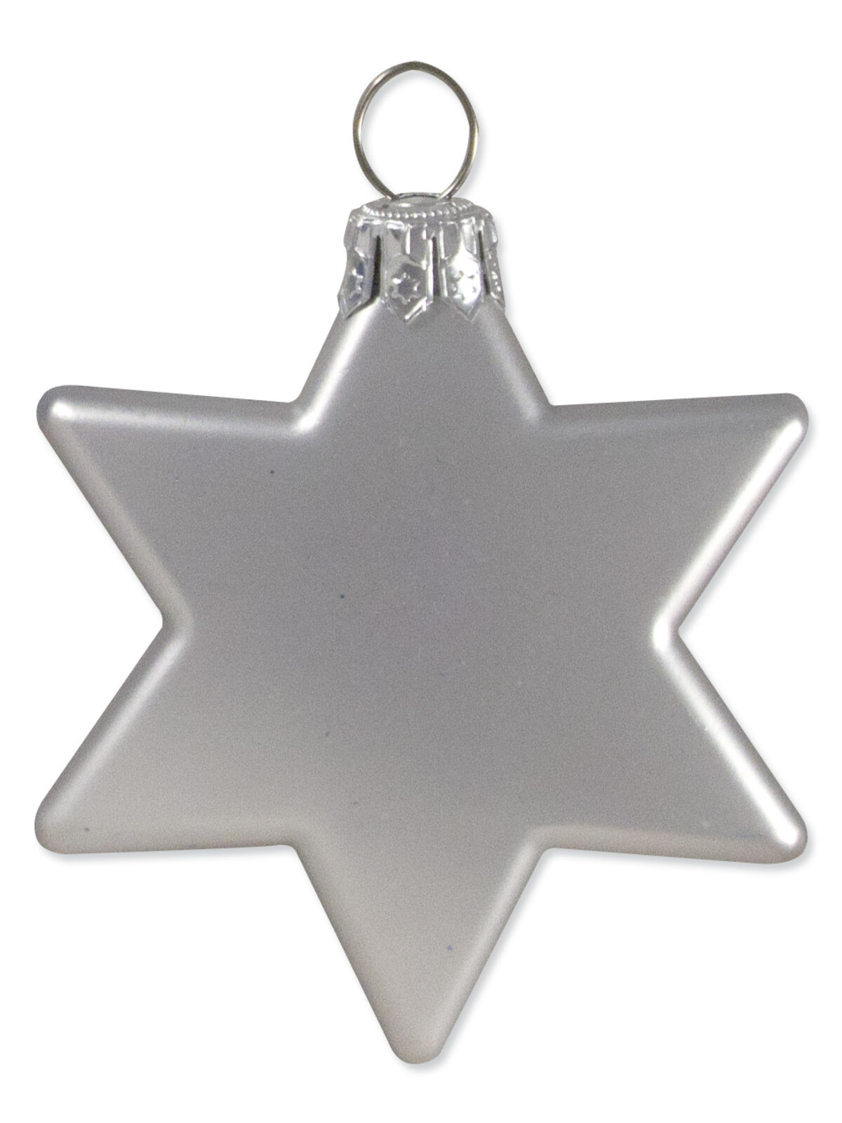 Blue & Silver Metallic & Matte Star Decorations - 20 x 65mm