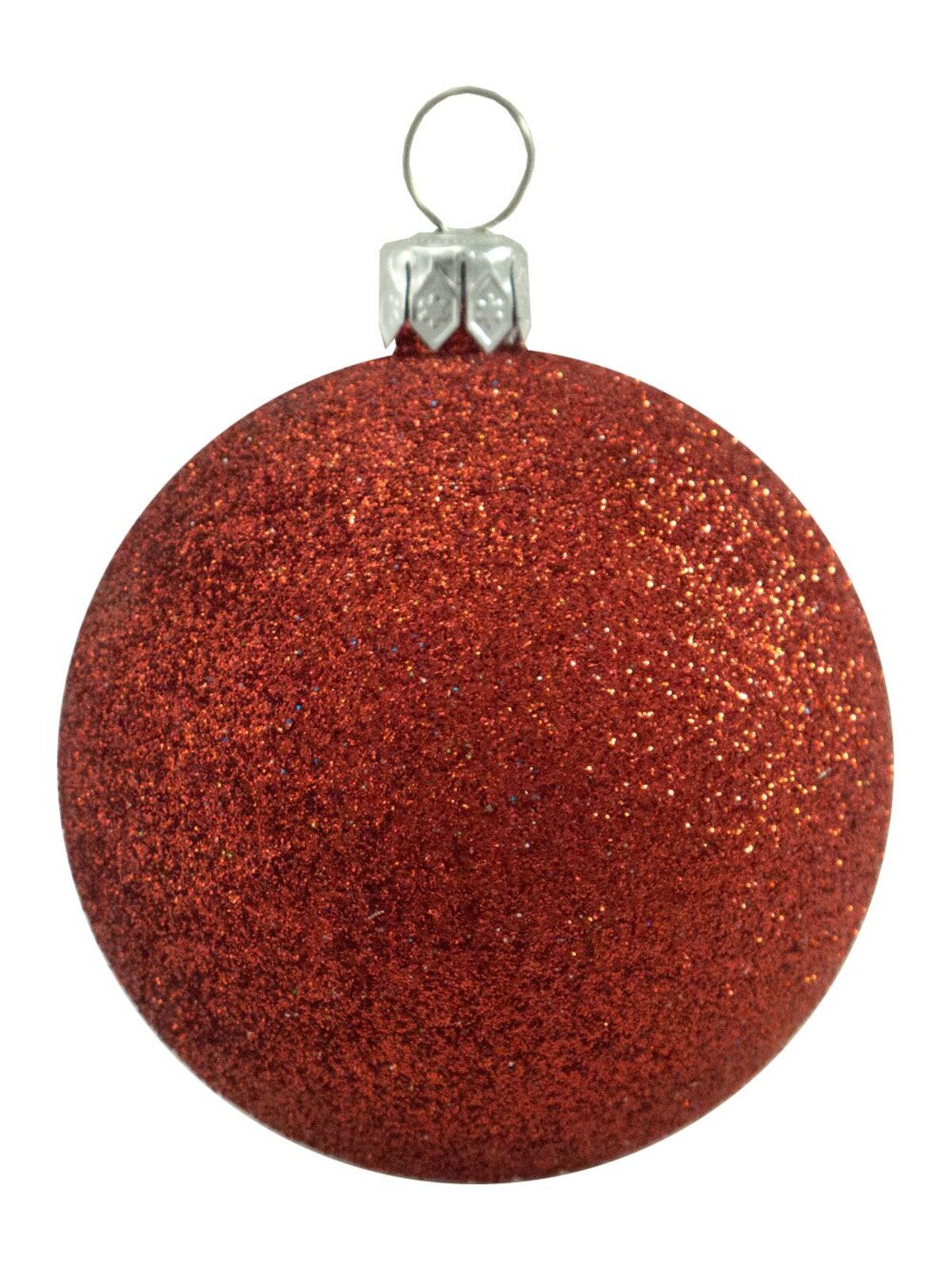 Bright & Glittered Coloured Christmas Tree Bauble Decorations - 9 x 60mm — image 2