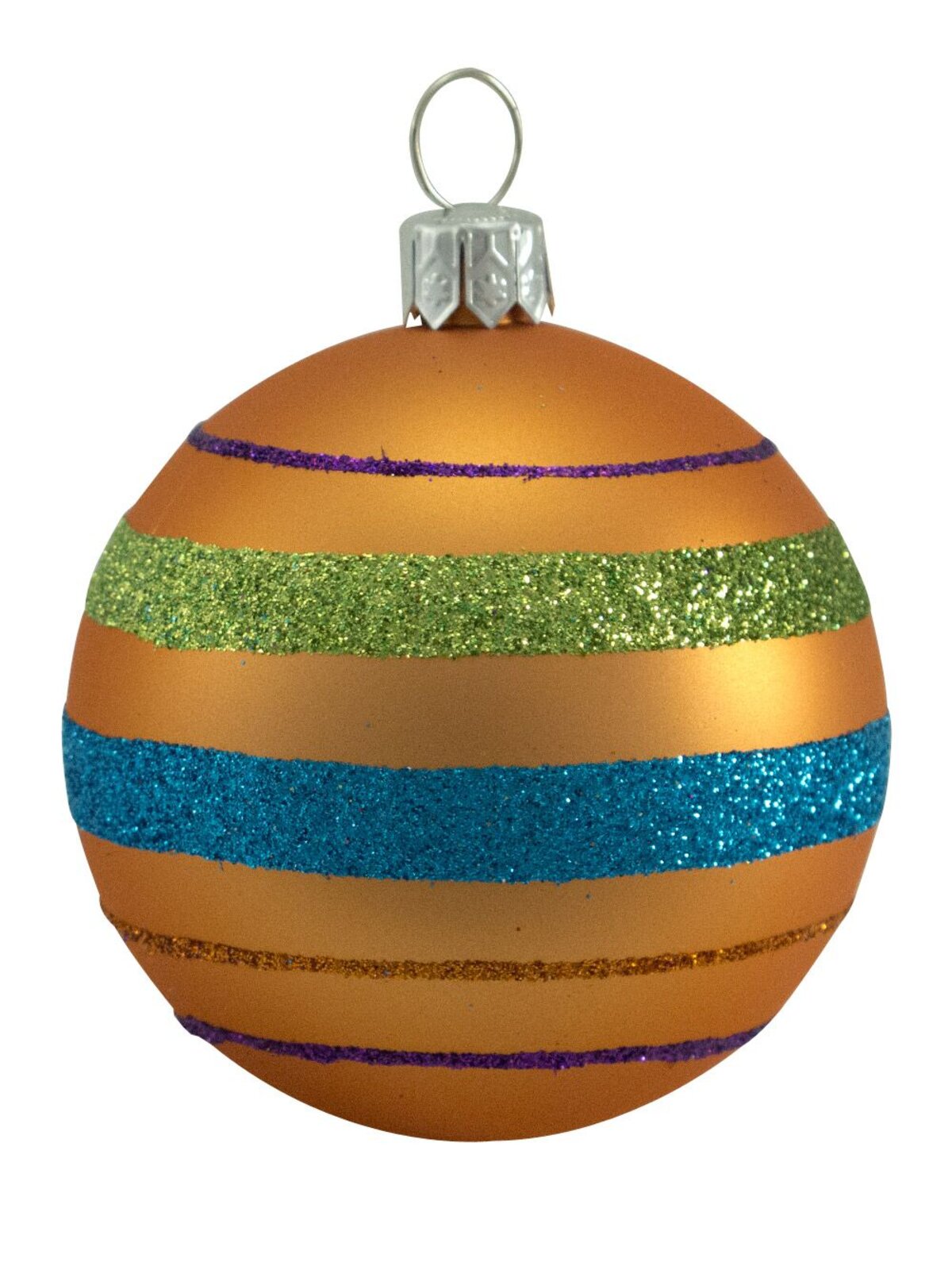 Bright & Glittered Coloured Christmas Tree Bauble Decorations - 9 x 60mm — image 8
