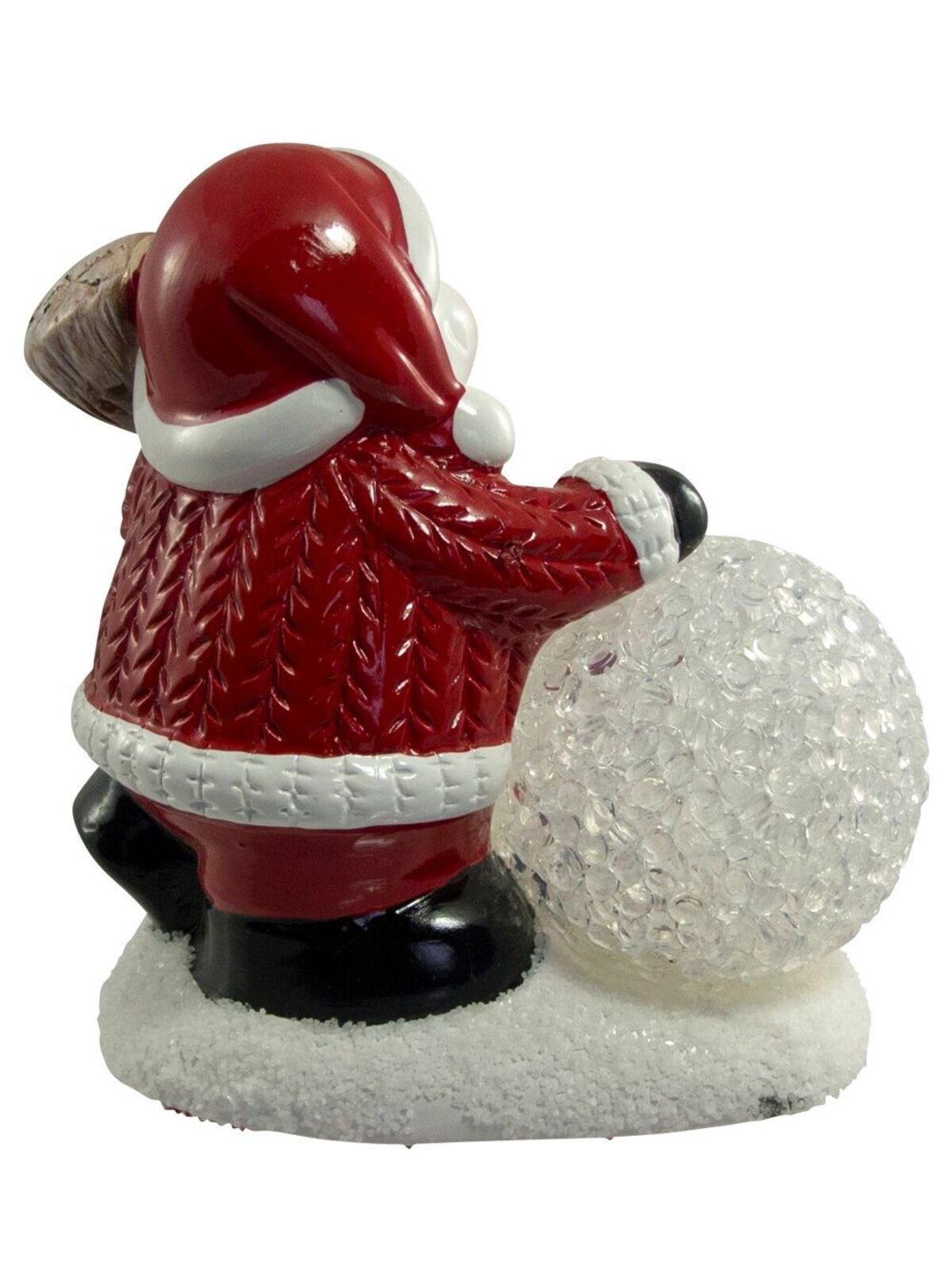 Ceramic Snowman With LED Acrylic Snowball - 12cm — image 5