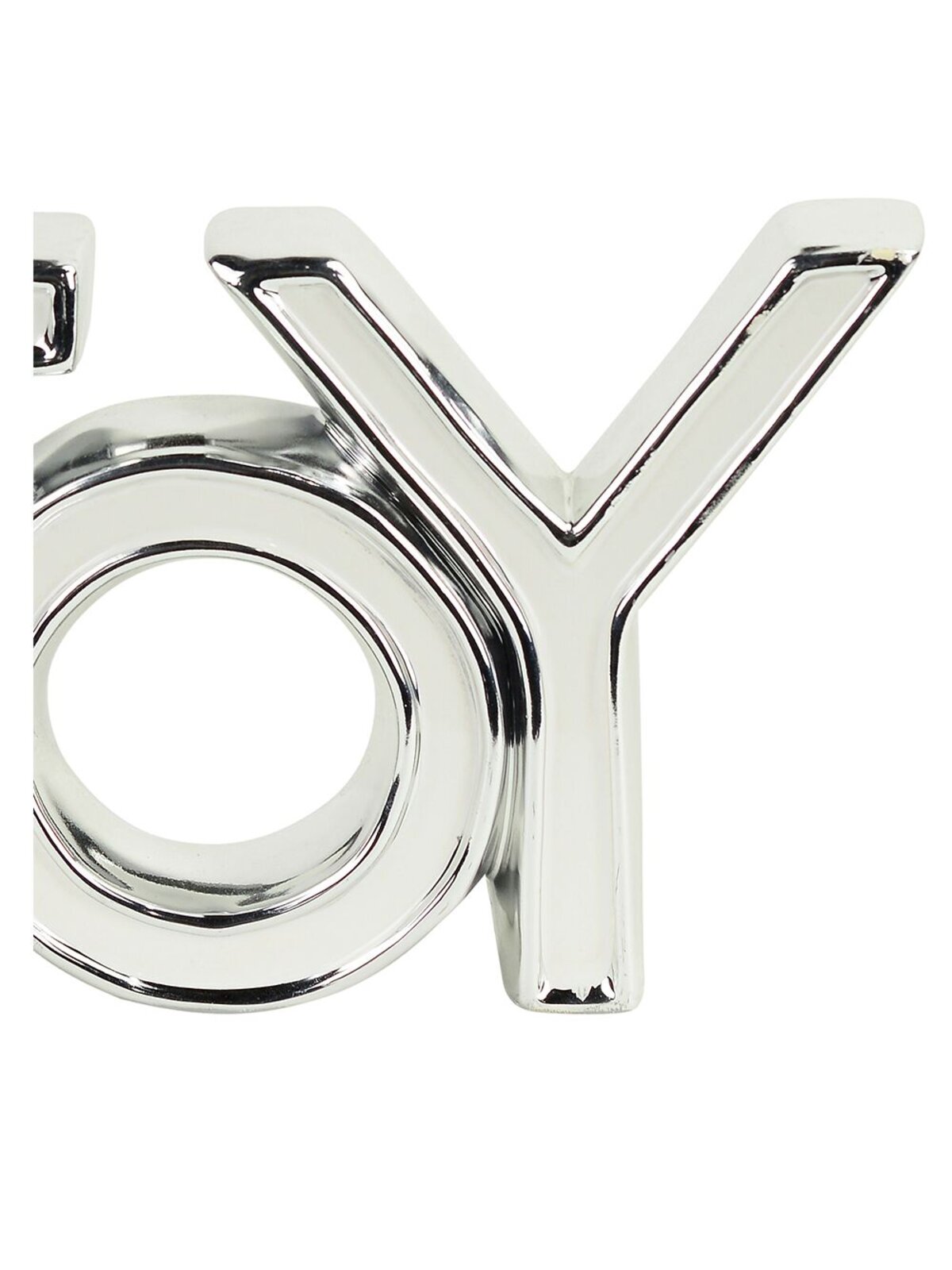 Ceramic White & Silver ' JOY ' Freestanding Ornament - 22cm — image 3