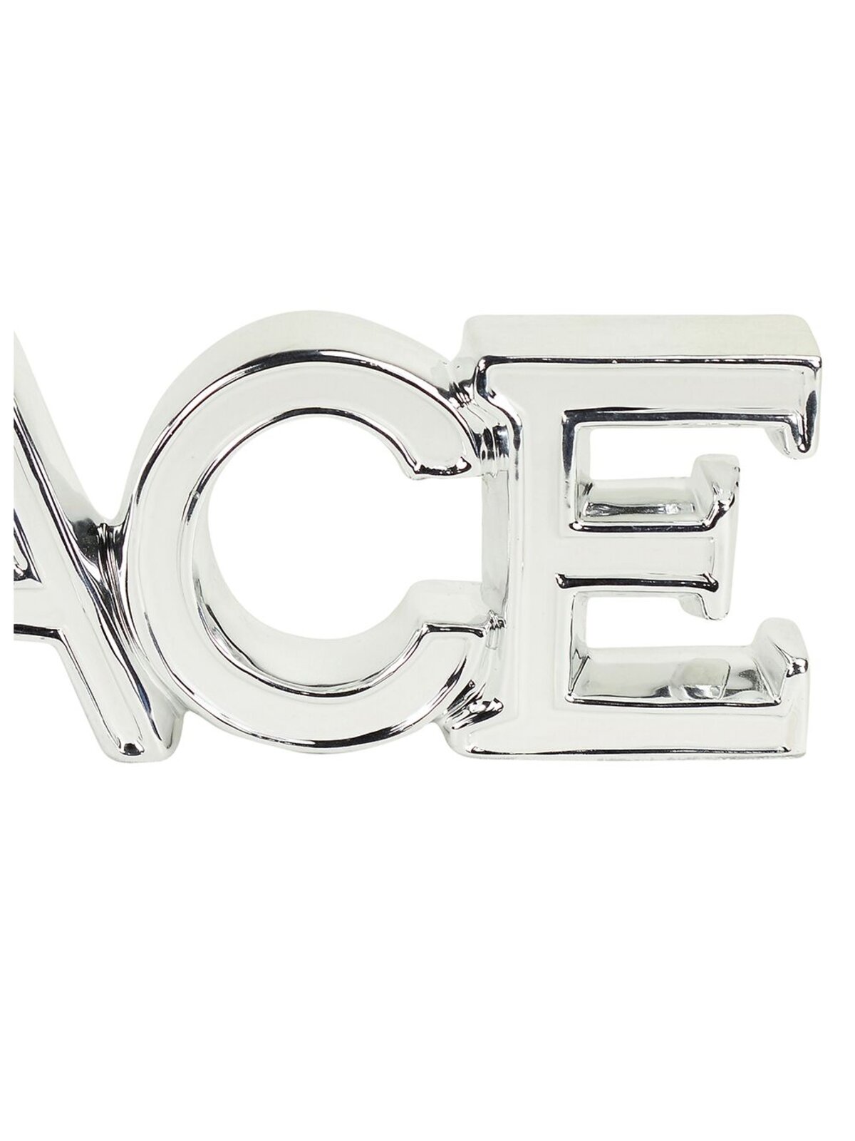 Ceramic White & Silver ' PEACE ' Freestanding Ornament - 38cm — image 3