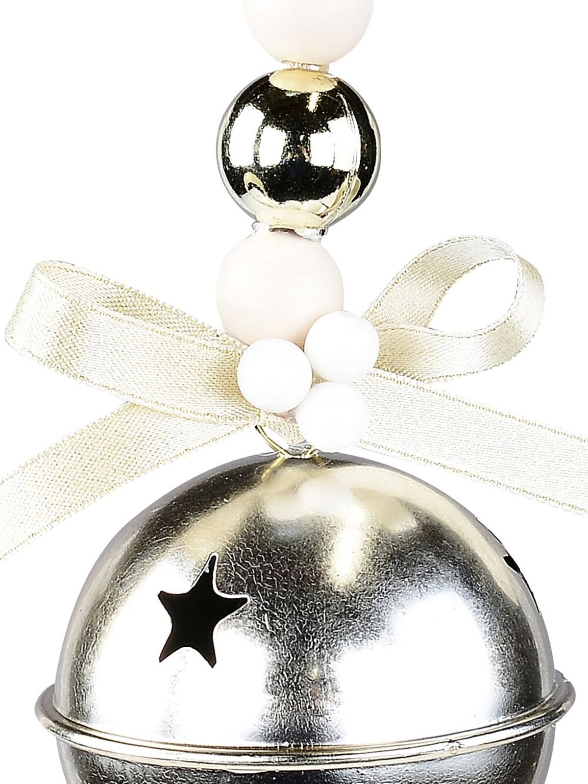 Champagne & Cream Whimsical Essential Tinkling Jingle Bell Bauble | 65mm — image 4