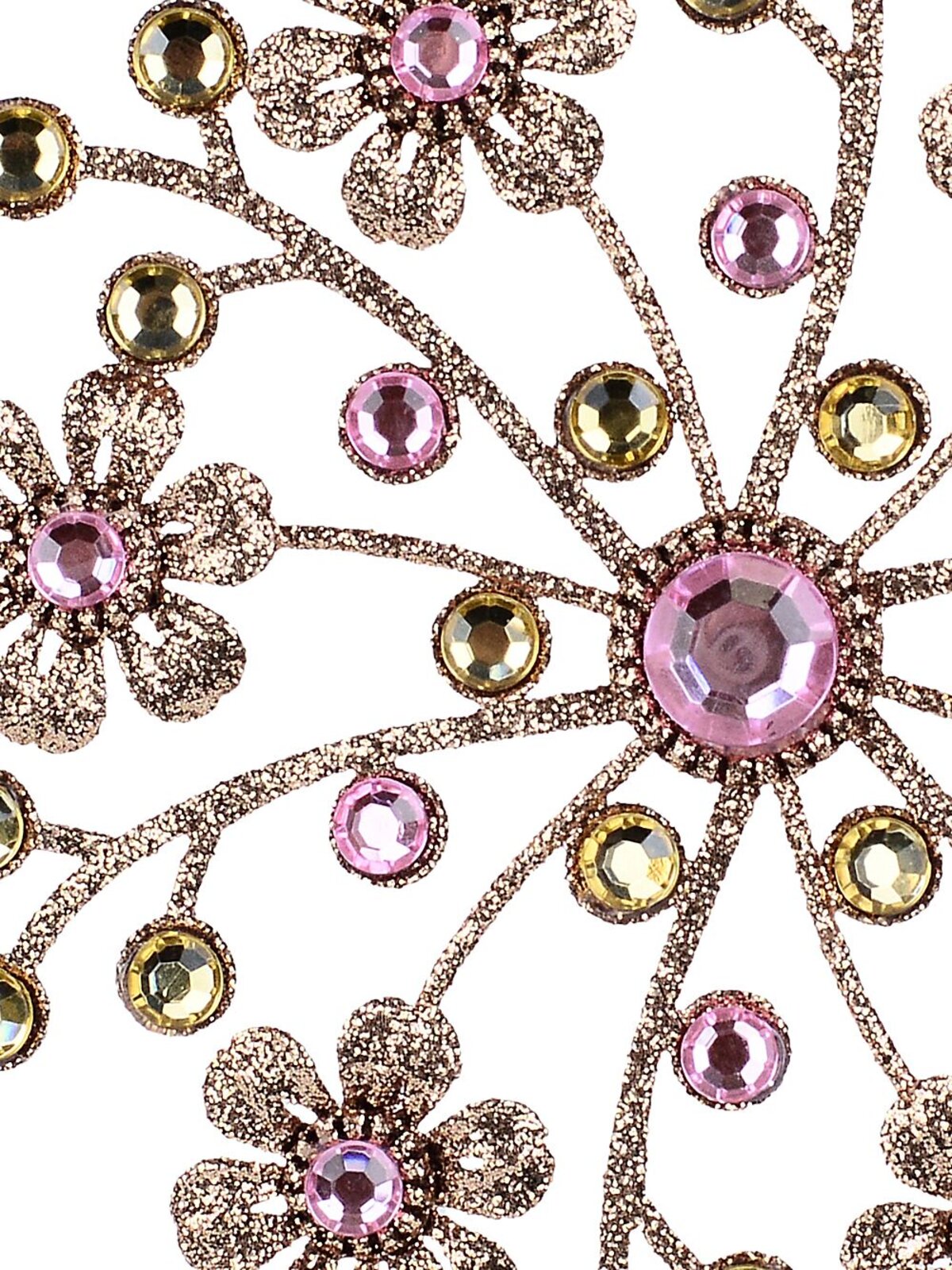 Champagne Glittered Jewelled Floral Bouquet Essential Ornament | 15cm — image 3