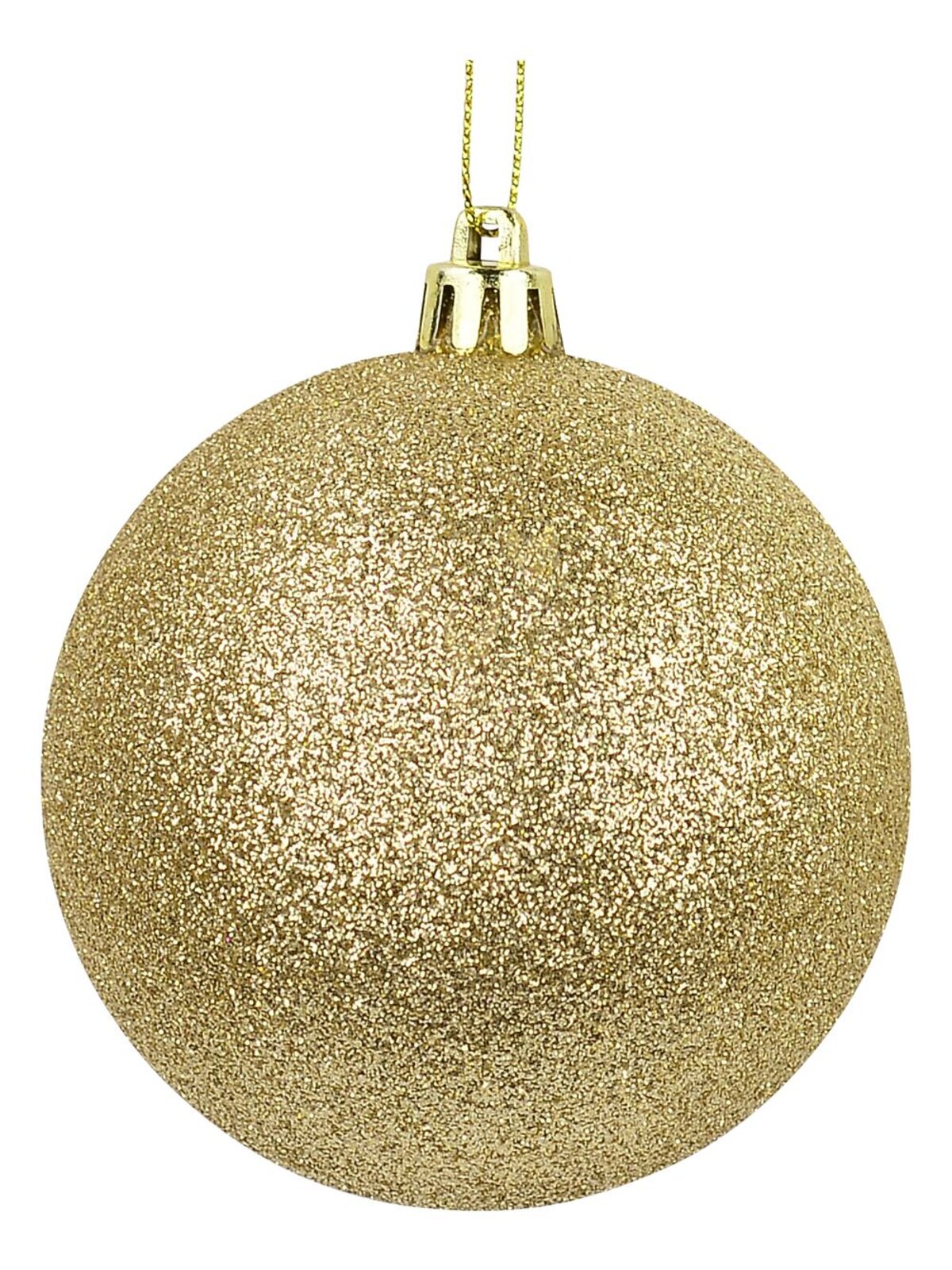 Champagne Gloss, Glitter & Pearl Baubles - 12 x 80mm