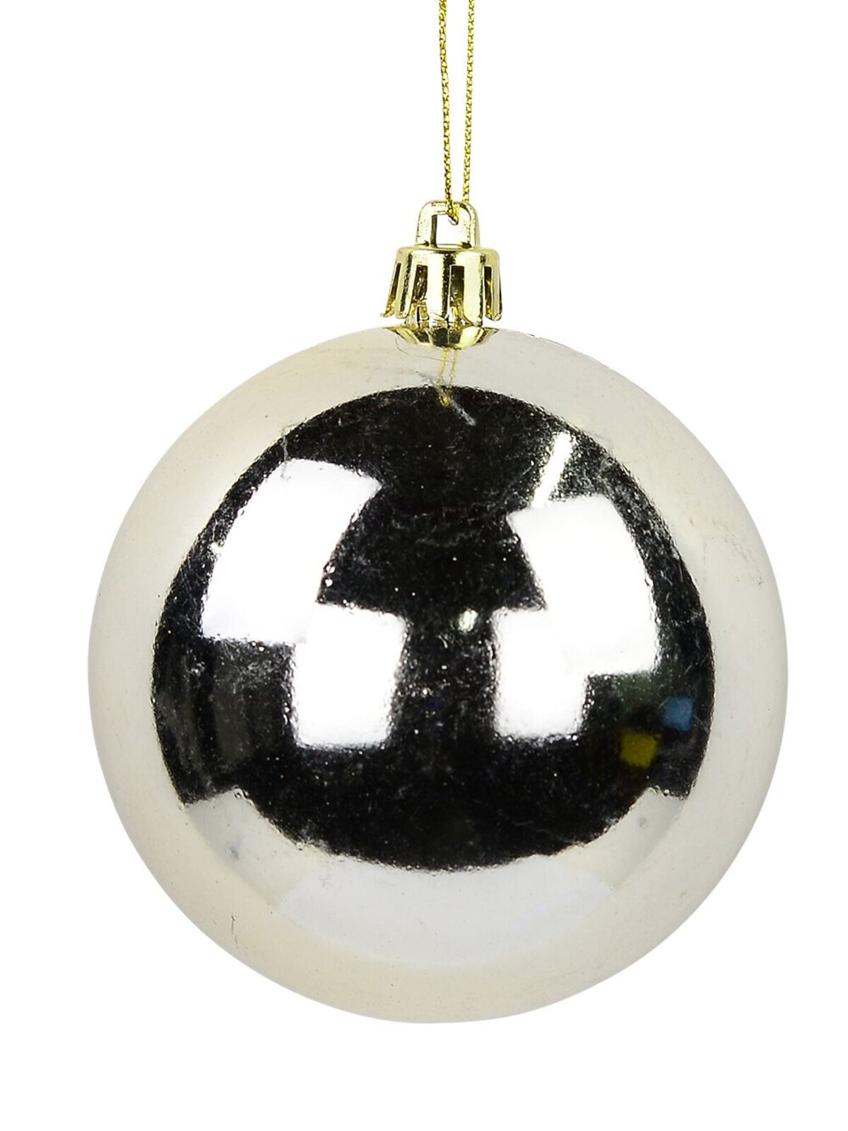 Champagne Gloss, Glitter & Pearl Baubles - 12 x 80mm