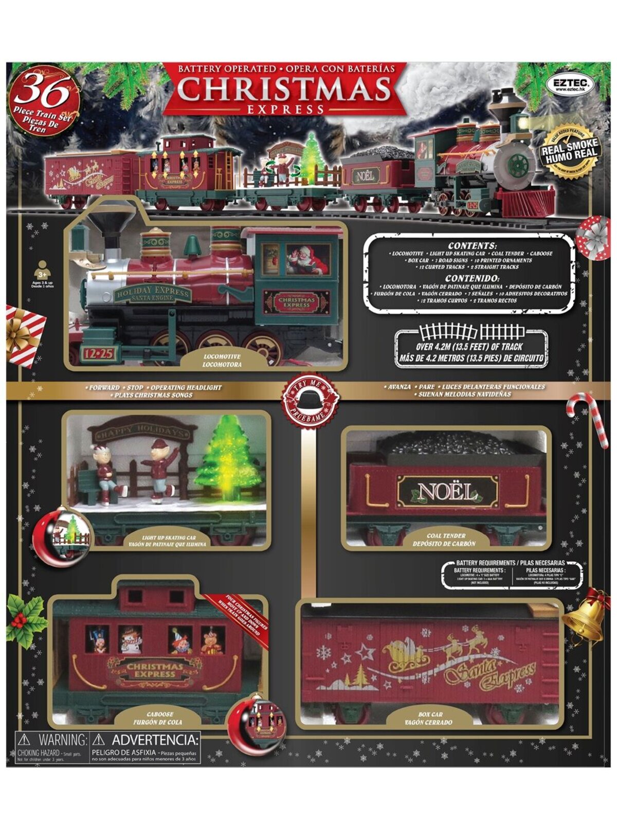 Christmas Express Large Scale G Gauge Train Set | 36 Piece Set With Real Smoke — image 8
