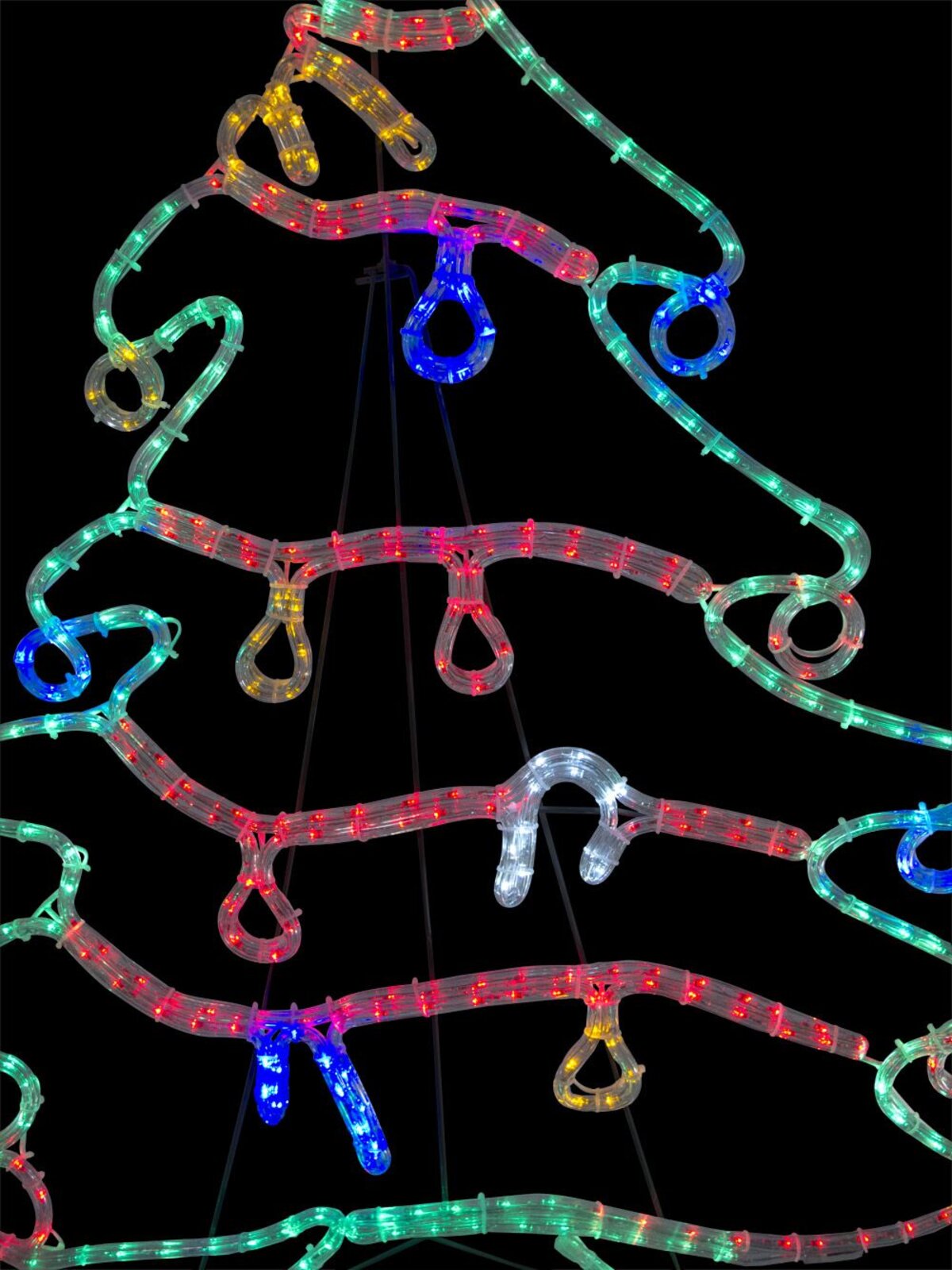 Christmas Tree With Decorations LED Rope Light Silhouette - 1.2m — image 4