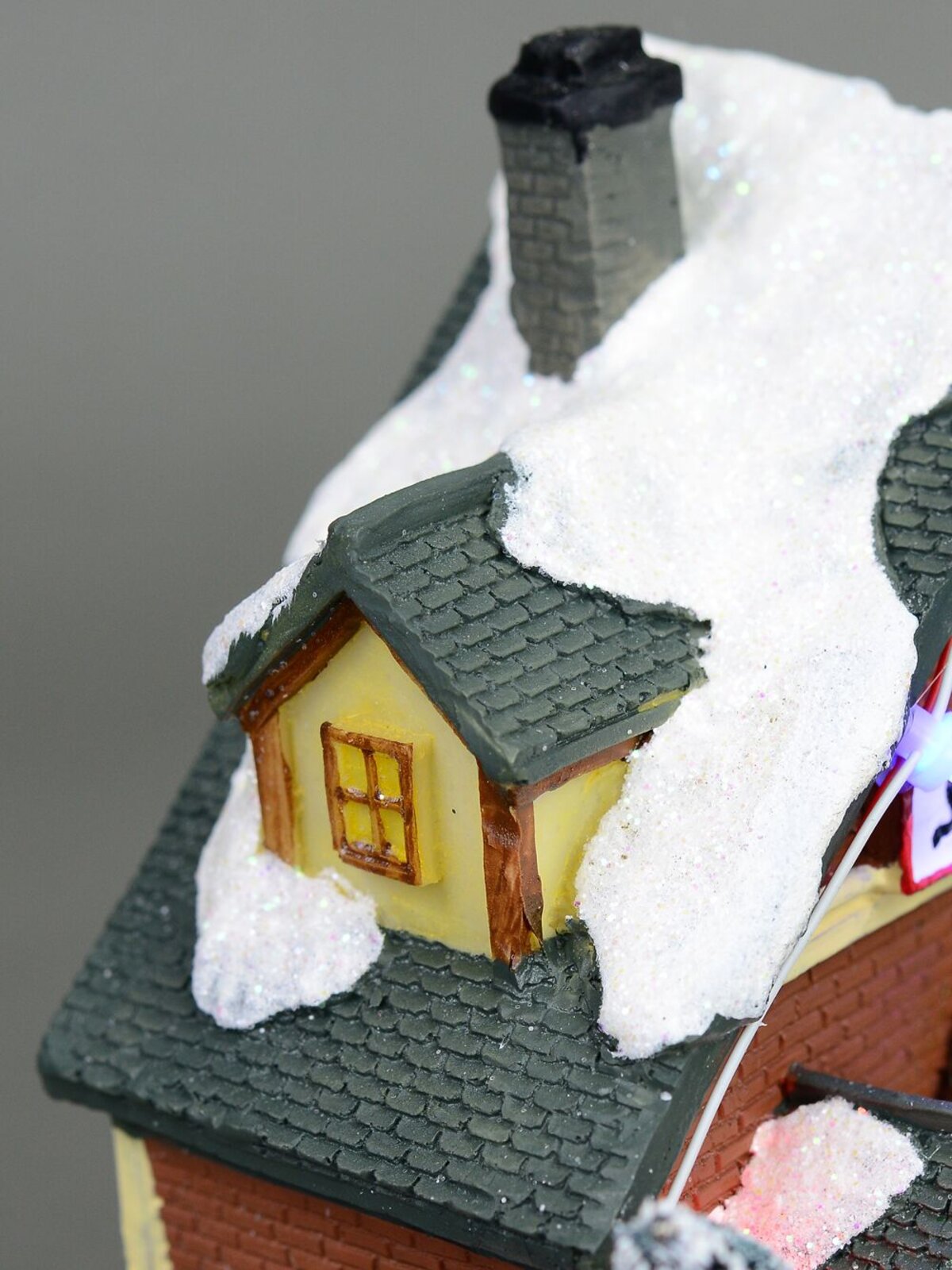 Christmas Village Scene With Santa's Workshop & Moving Children - 33cm — image 5