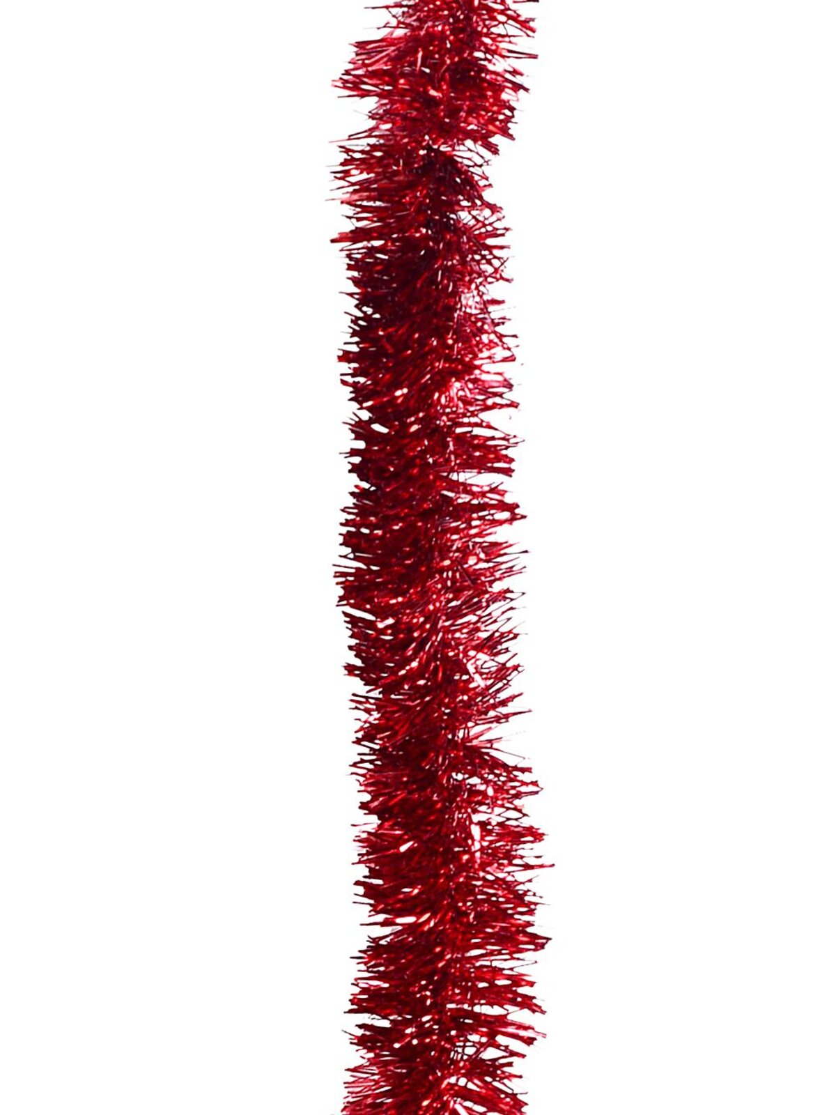 Classic 6ply Red Metallic Fir Christmas Tinsel Garland | 5m x 50mm — image 3