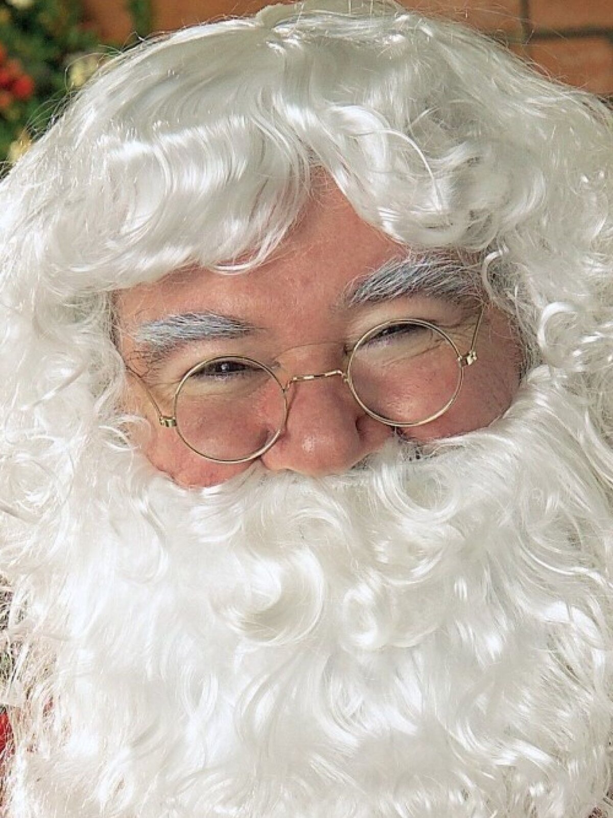 Classic White Curly Santa Beard & Wig Costume Accessory | One Size Fits Most