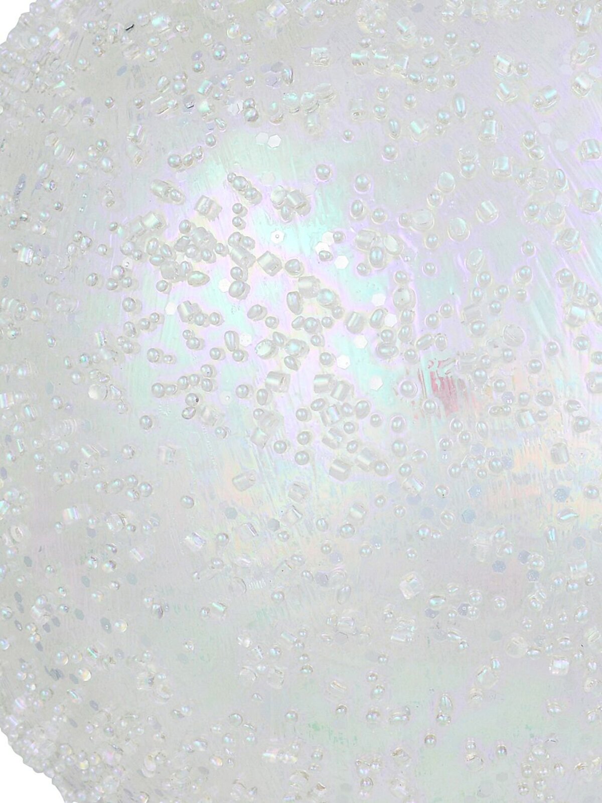 Clear Iridescent Beaded Monumental Large Display Bauble | 30cm — image 3