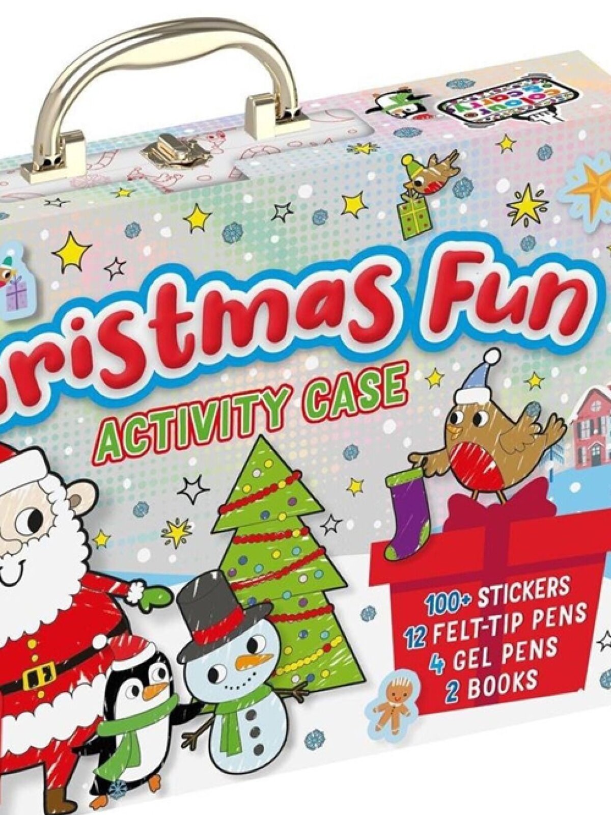 Colour & Carry Christmas Activity Case Art Kit With Pens & Stickers | 100+ Pieces — image 3