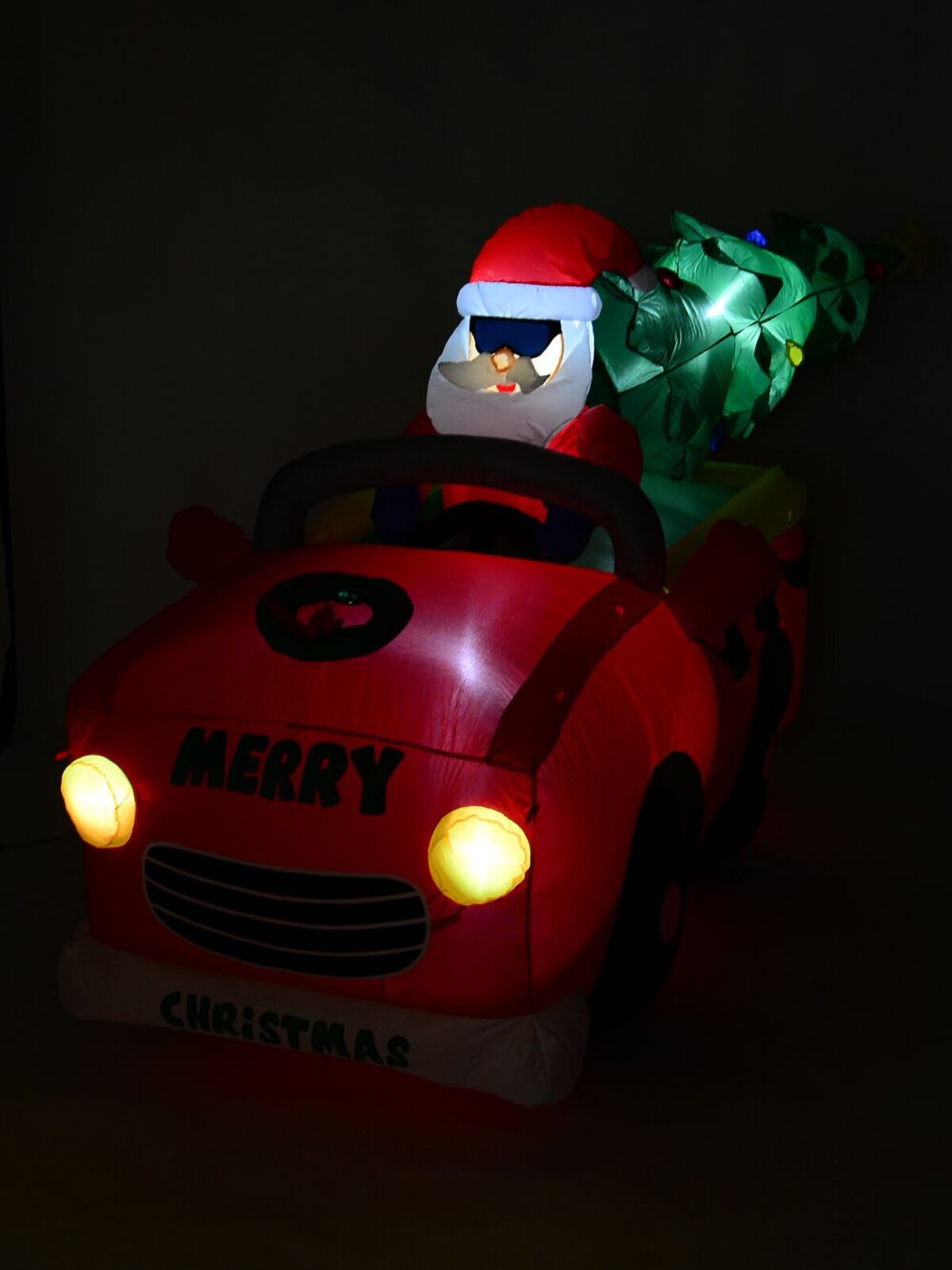 Cool Santa Ute Delivering Tree Illuminated Christmas Inflatable Display - 2.2m — image 5