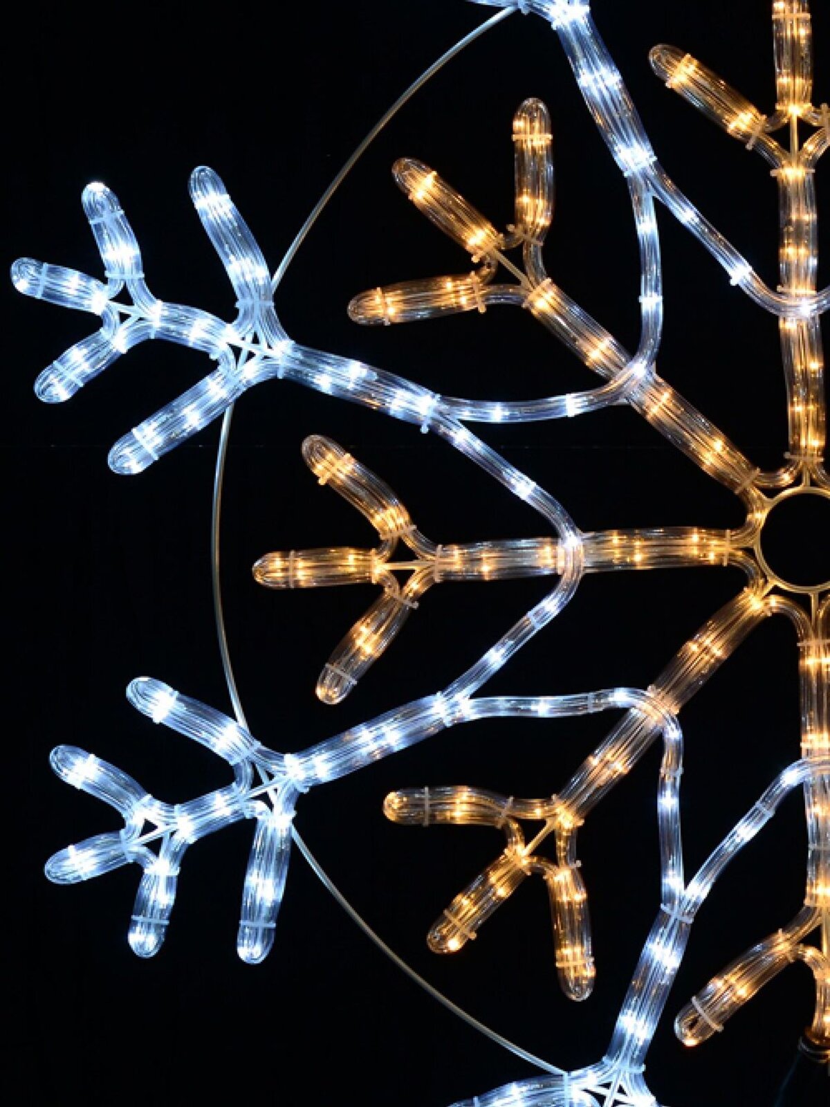 Cool & Warm White LED Radiating Snowflake Rope Light Silhouette - 94cm — image 3
