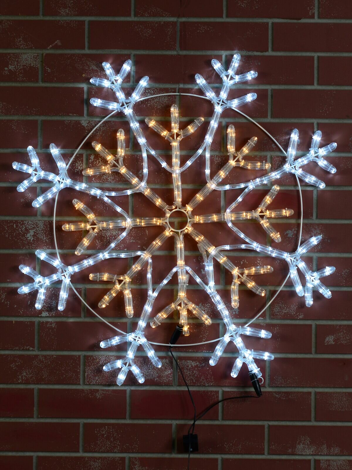Cool & Warm White LED Radiating Snowflake Rope Light Silhouette - 94cm — image 2