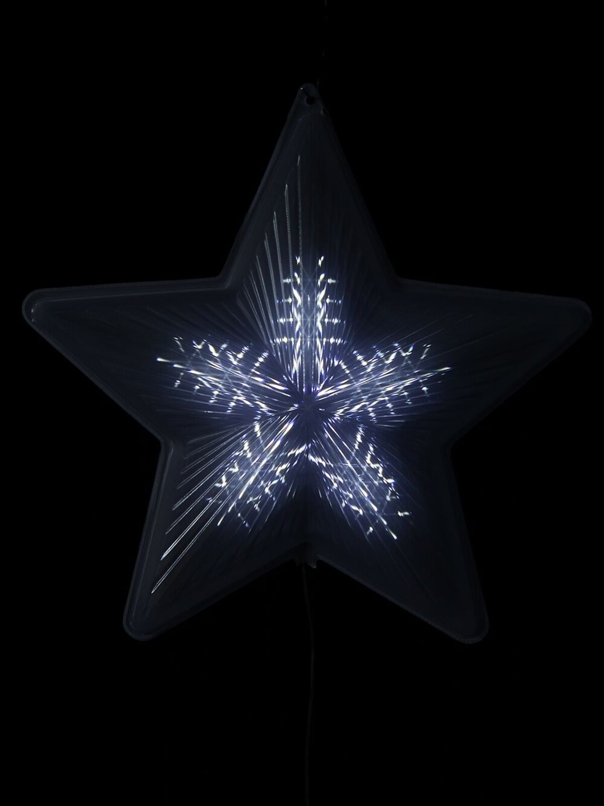Cool White LED Five Point 3D Digital Star Display - 50cm