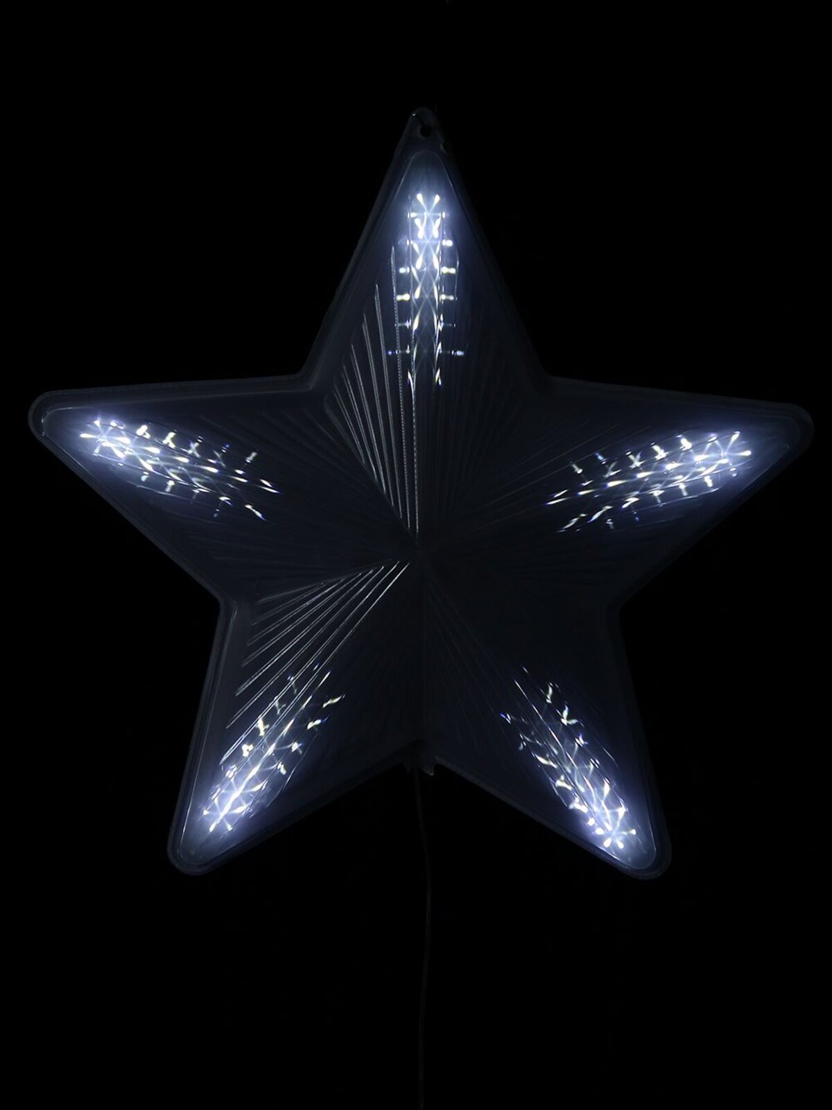 Cool White LED Five Point 3D Digital Star Display - 50cm