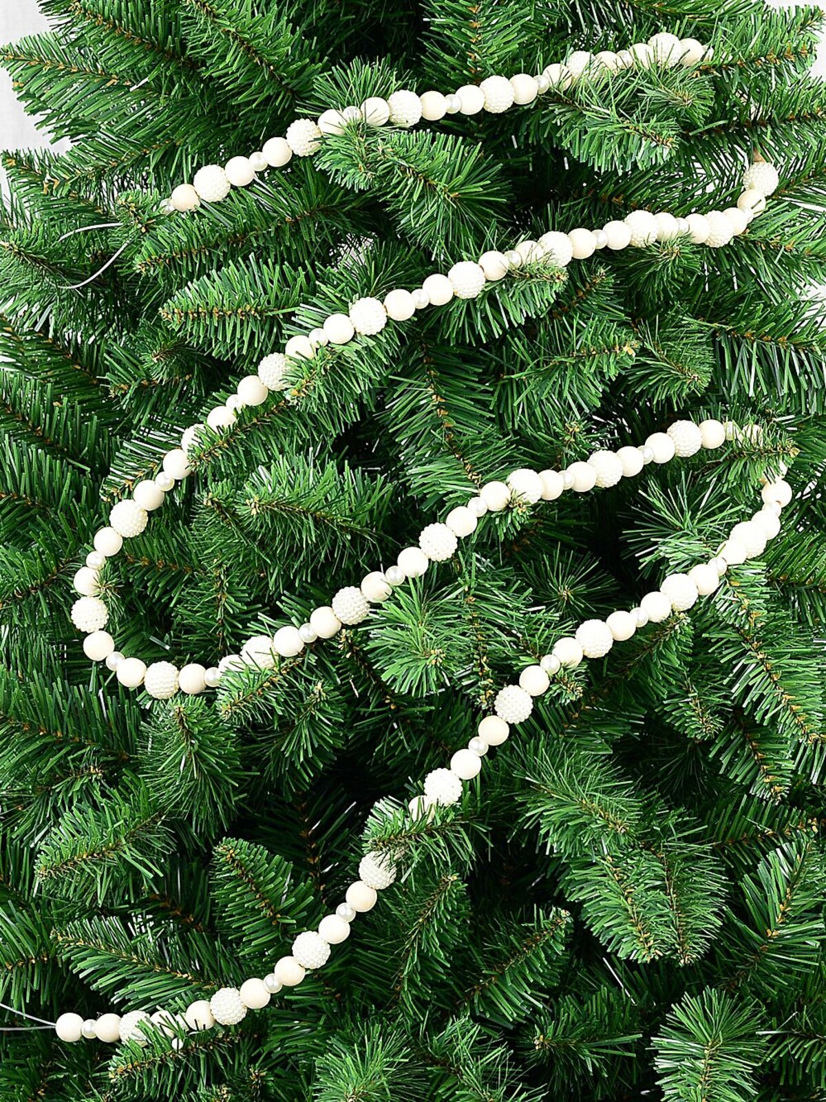 Cream Pearl & Natural Wood Radiant Beaded Garland | 1.8m — image 5