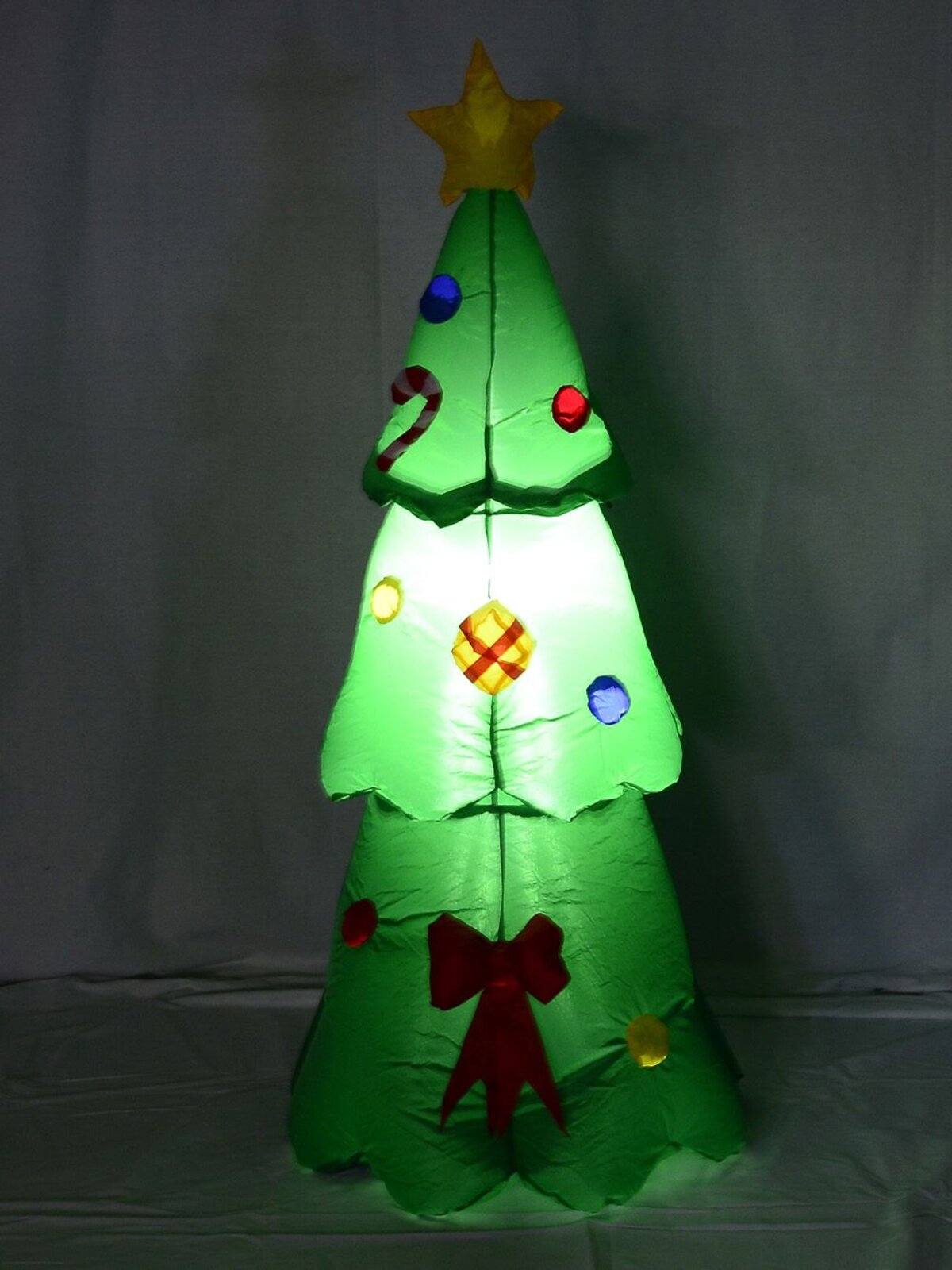 Decorated Conical Christmas Tree Illuminated Inflatable Display - 1.3m