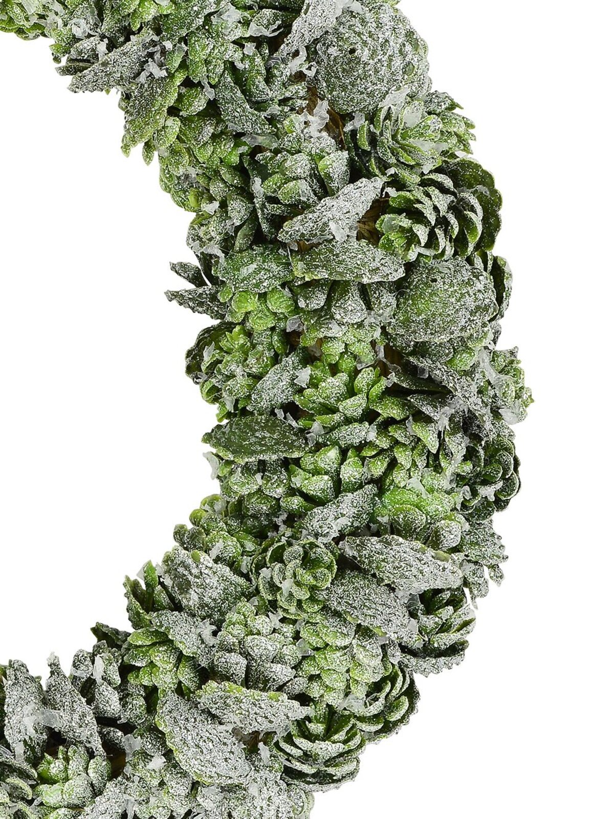 Decorative Natural Green Pine Cone Wreath - 32cm