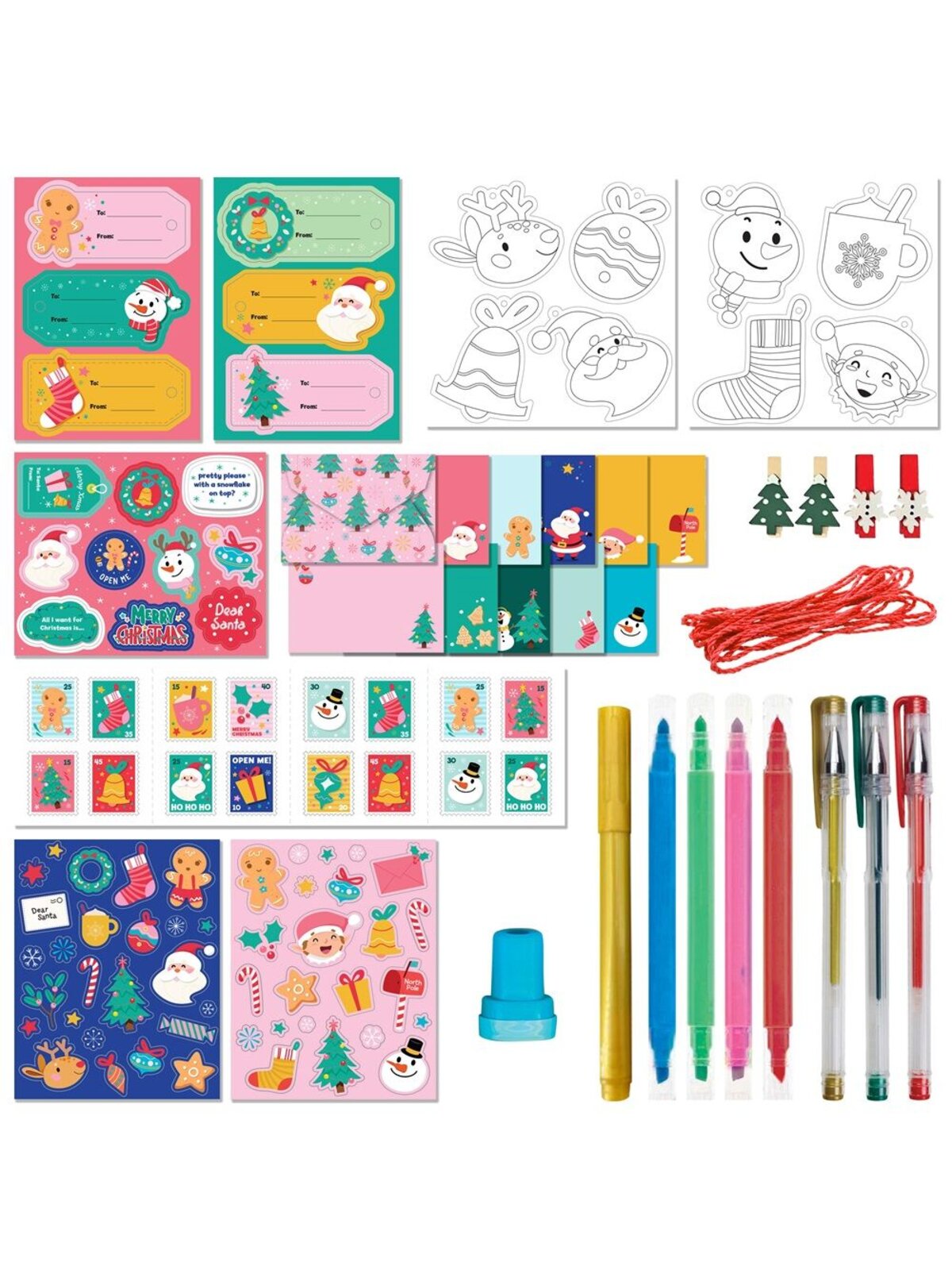 Deluxe Letters to Santa Stationery Activity Kit With Markers & Stickers — image 6