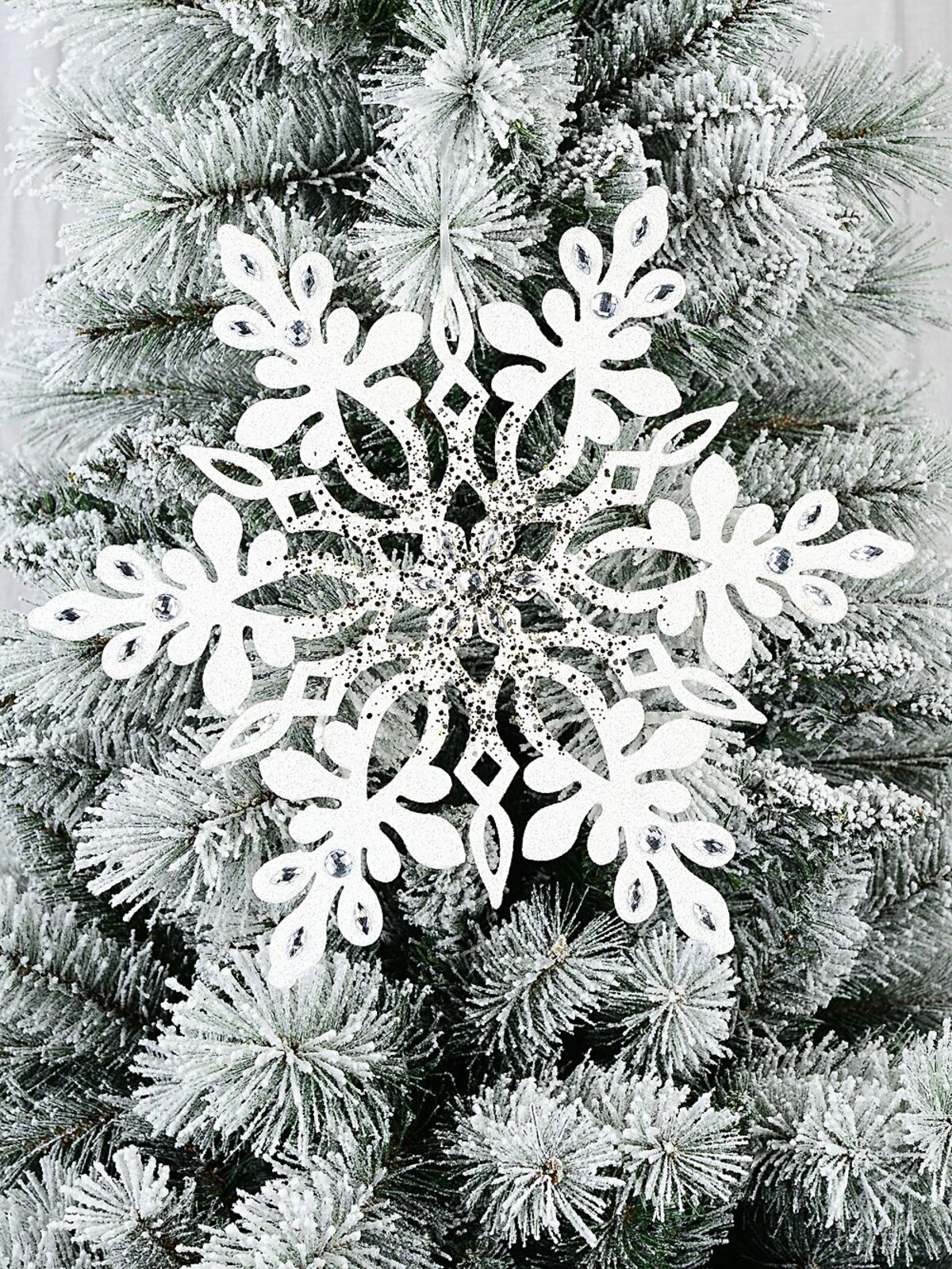 Diamante & Frost Monumental Snowflake Whimsical Essential Ornament | 38cm — image 2