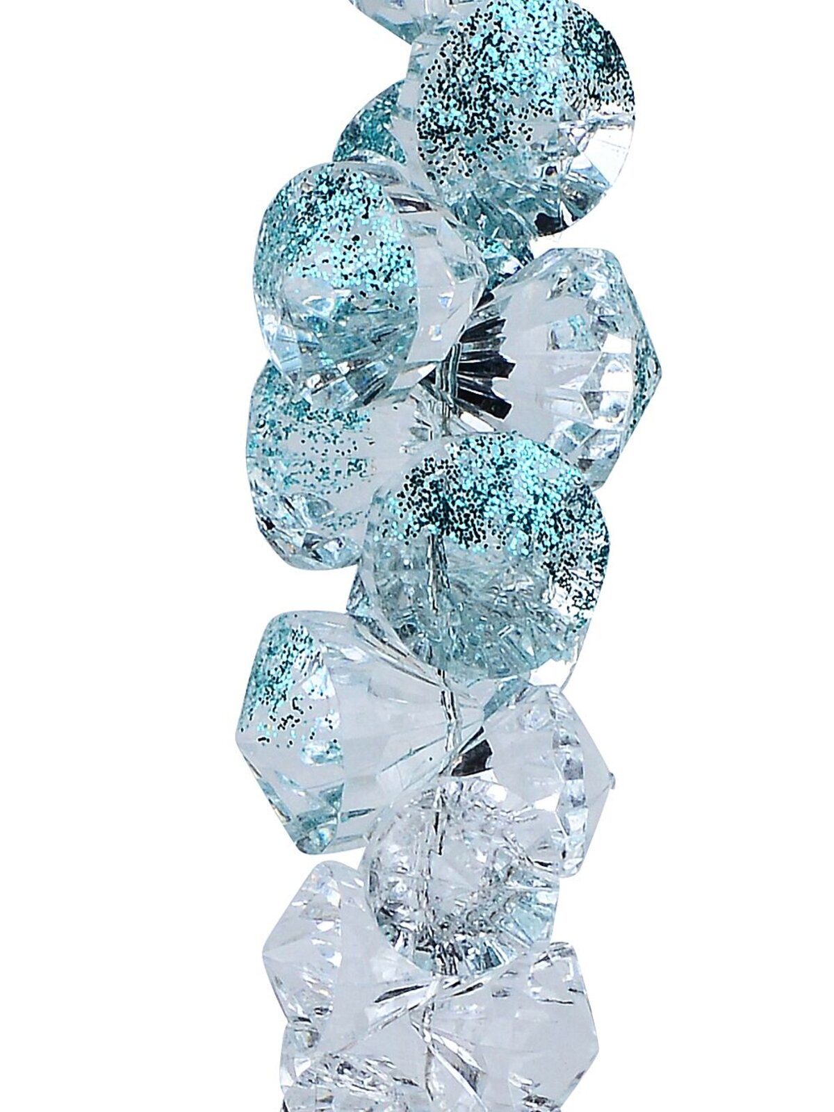 Diamond & Aqua Blue Glitter Icicle Whimsical Essential Ornament | 26cm — image 3