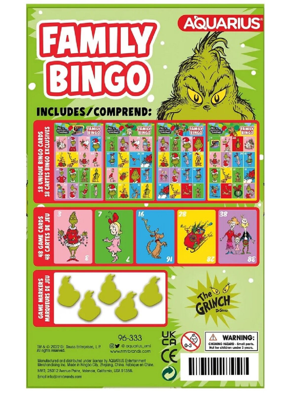 Dr. Seuss How The Grinch Stole Christmas! Family Bingo Game -  2 to 18 Players — image 5
