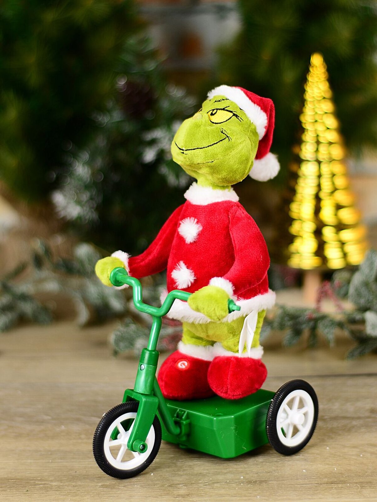 Dr. Seuss Official Animated Singing & Scooting Mr Grinch Tricycle Toy | 31cm — image 2