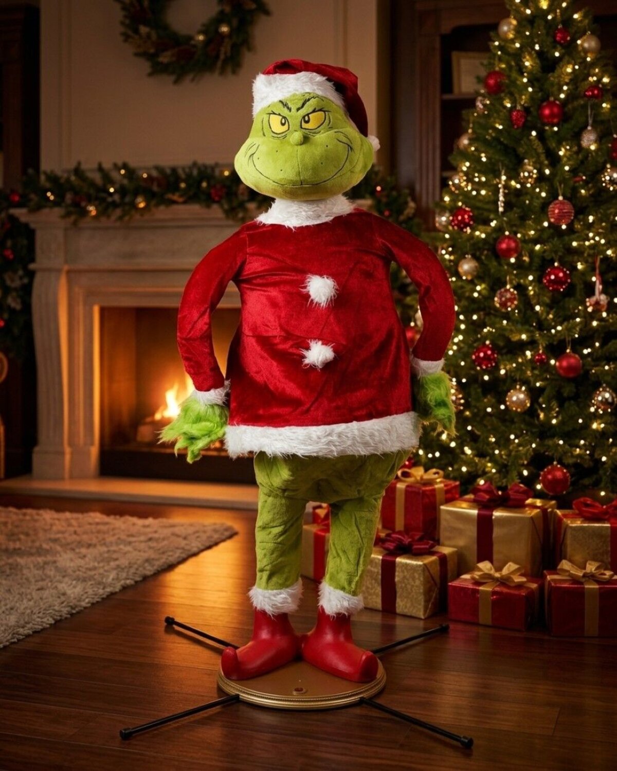 Dr. Seuss Official Life Size Animated Hip Swinging & Talking Mr Grinch | 1.7m — image 2
