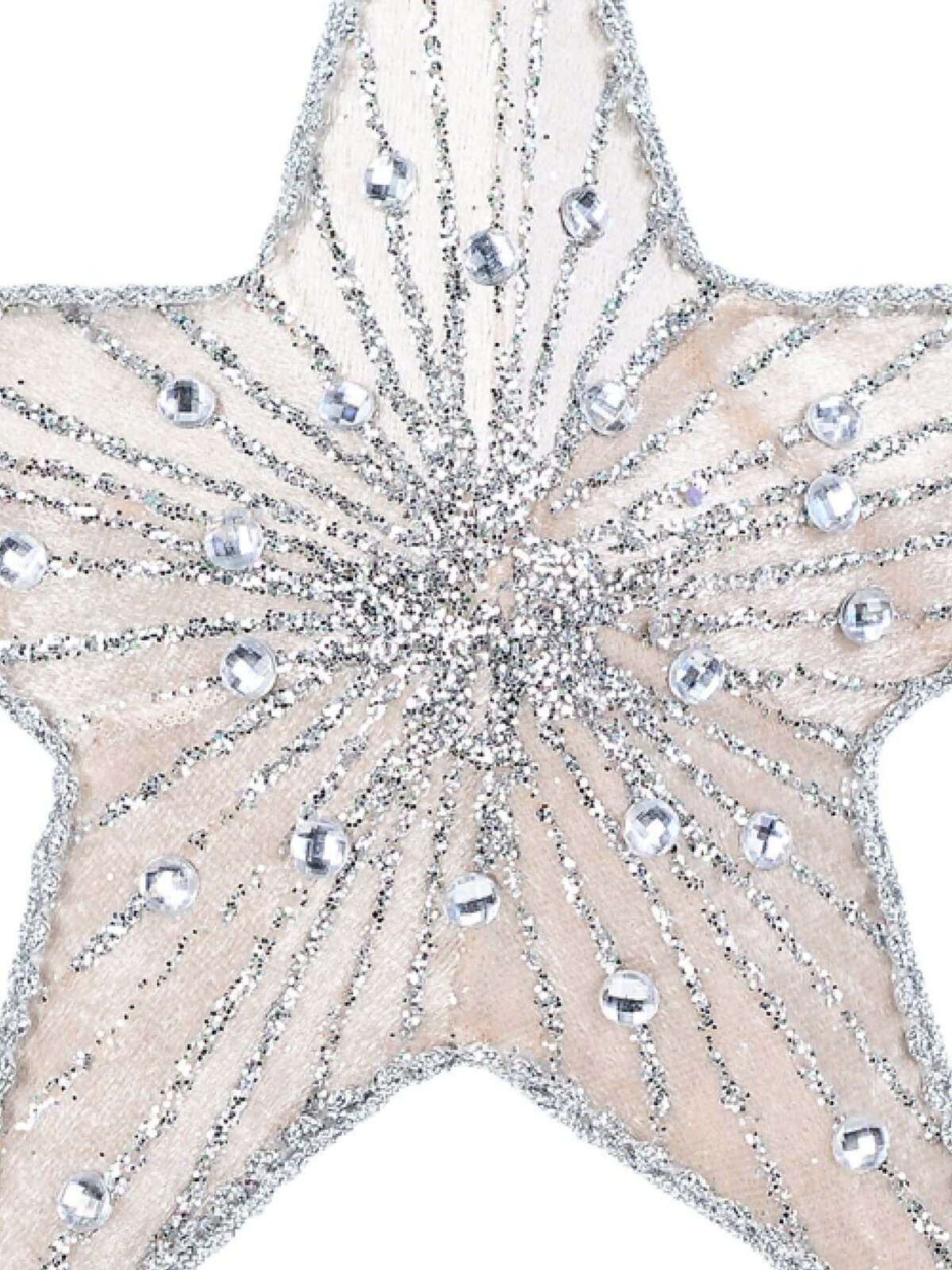 Dual Sided Champagne & Silver Star Whimsical Essential Ornament | 19cm — image 4