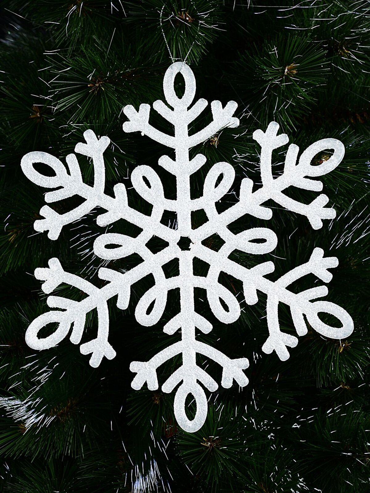 Dynamic Iridescent Frost Giant Snowflake Ornament | 30cm — image 2