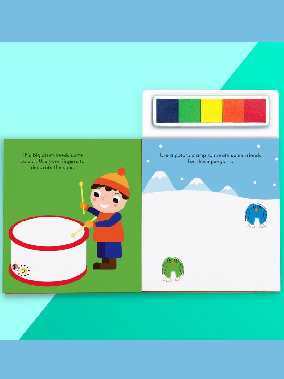 Festive Fun Christmas Fingerprint Activity Book With Ink Pad | 35+ Scenes — image 2