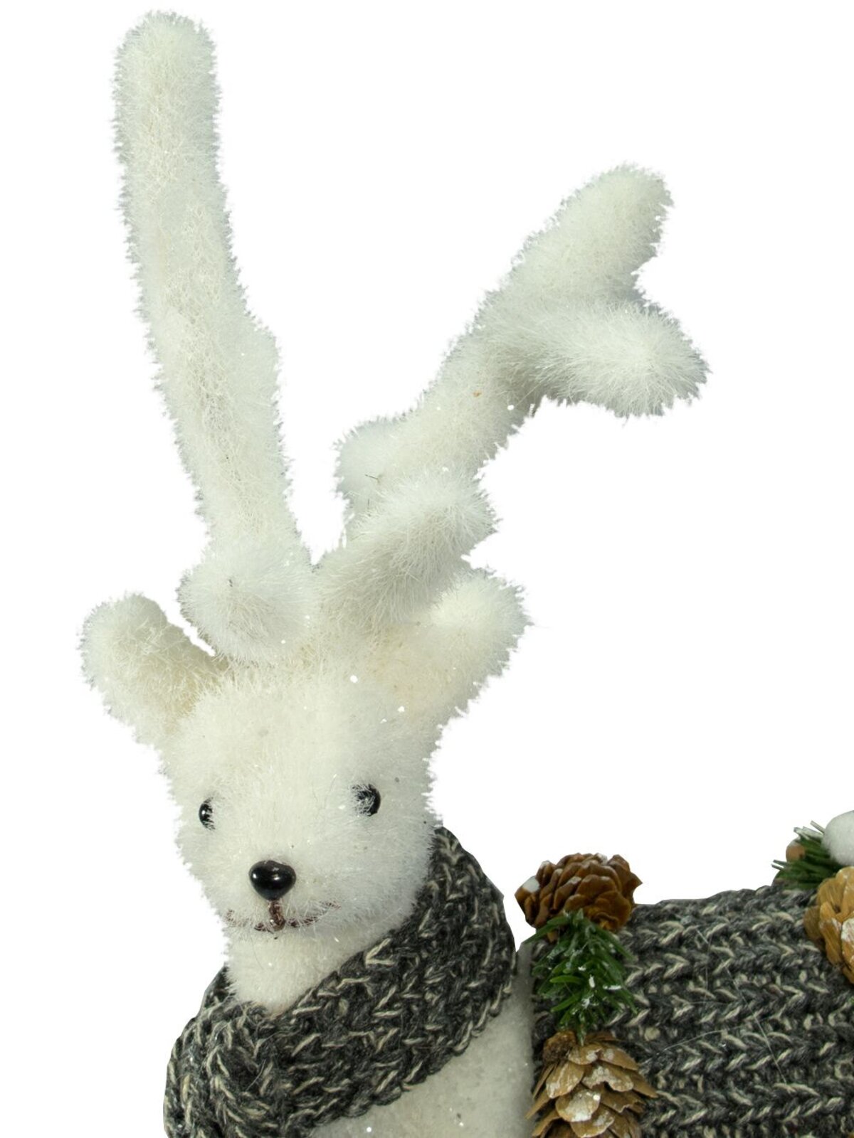 Flocked Styrofoam Furry Standing Reindeer Ornament - 33cm — image 4